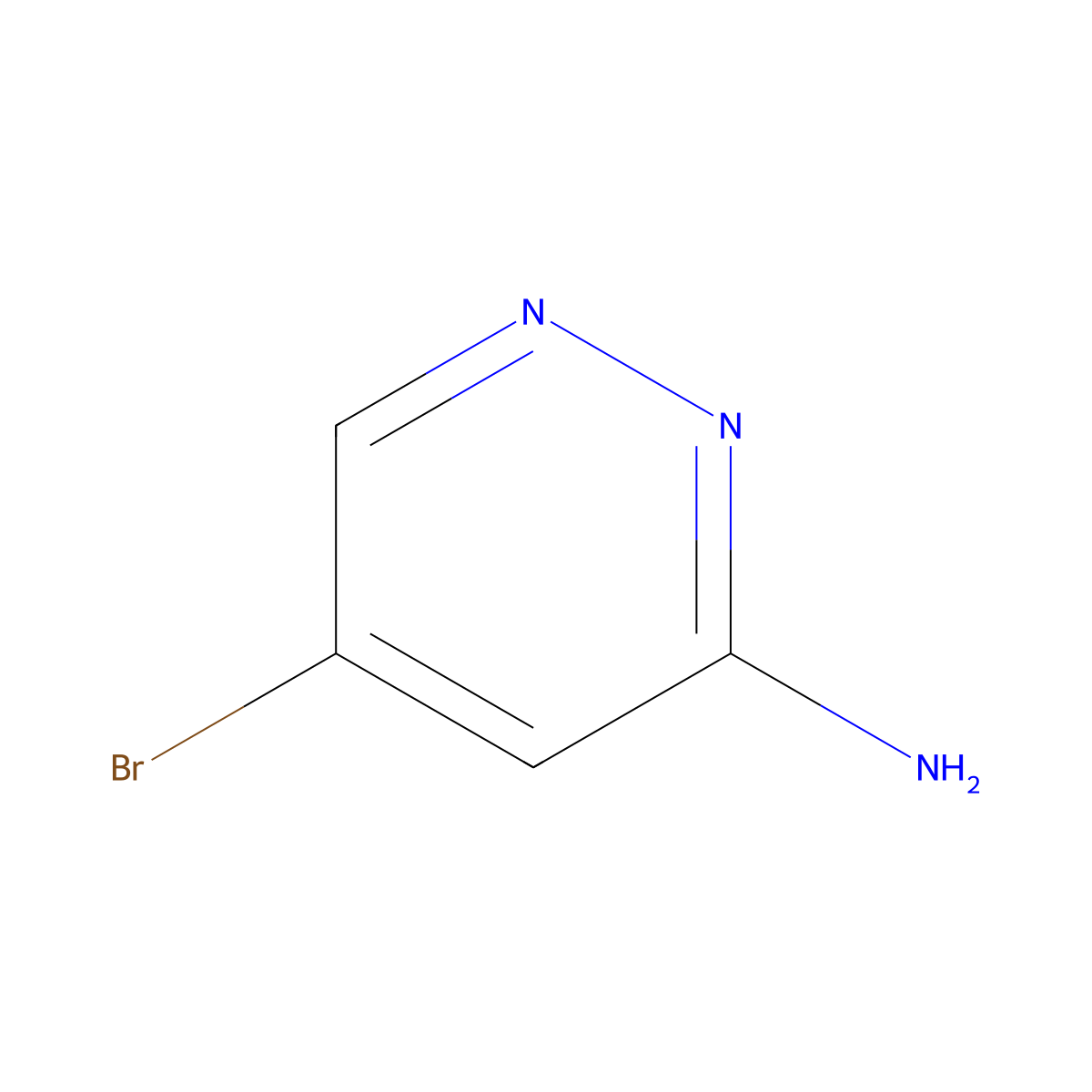 5-Bromopyridazin-3-amine molecular structure, CAS 1187237-00-8