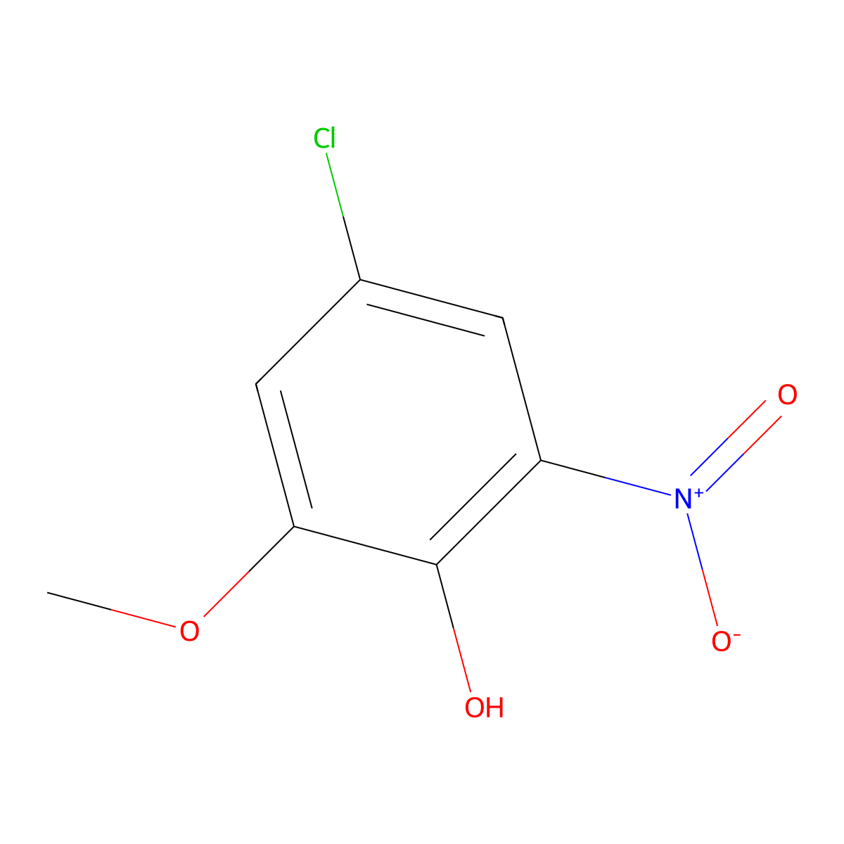 4-Chloro-2-methoxy-6-nitrophenol molecular structure, CAS 118724-89-3