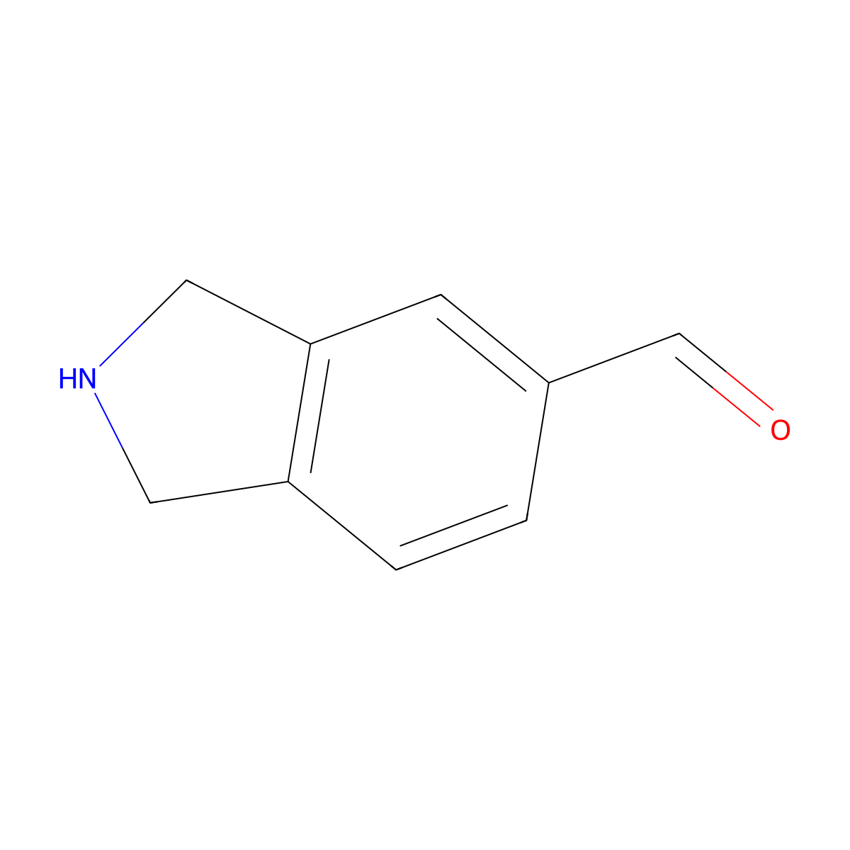 Isoindoline-5-carbaldehyde molecular structure, CAS 1187243-08-8