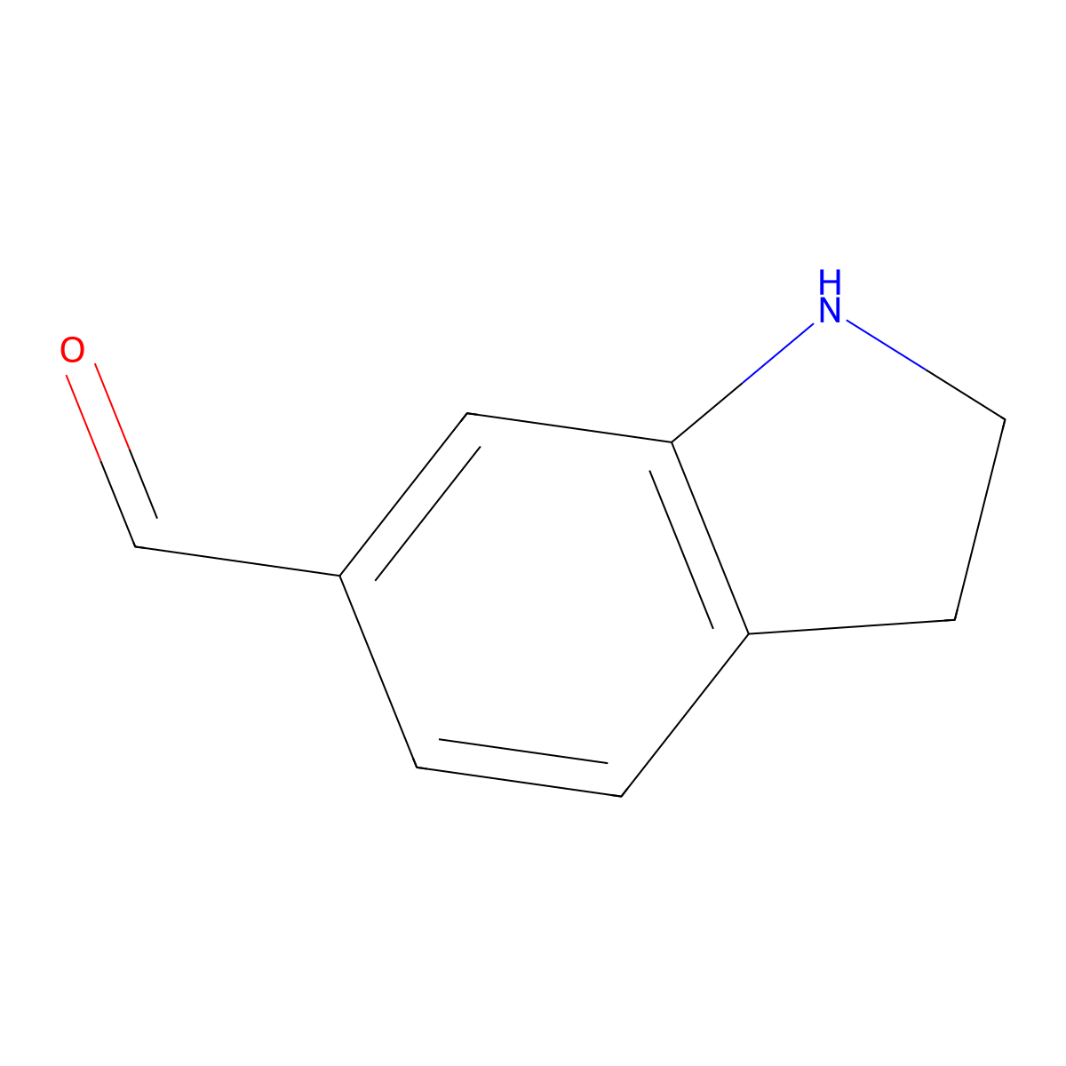 2,3-Dihydro-1H-indole-6-carbaldehyde molecular structure, CAS 1187243-09-9