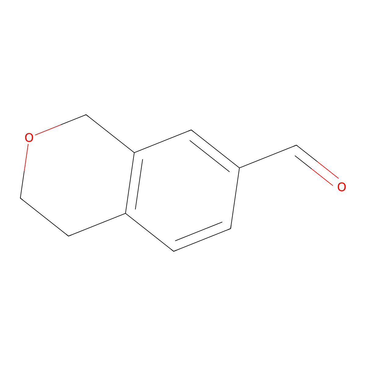 3,4-dihydro-1H-2-benzopyran-7-carbaldehyde molecular structure, CAS 1187243-82-8