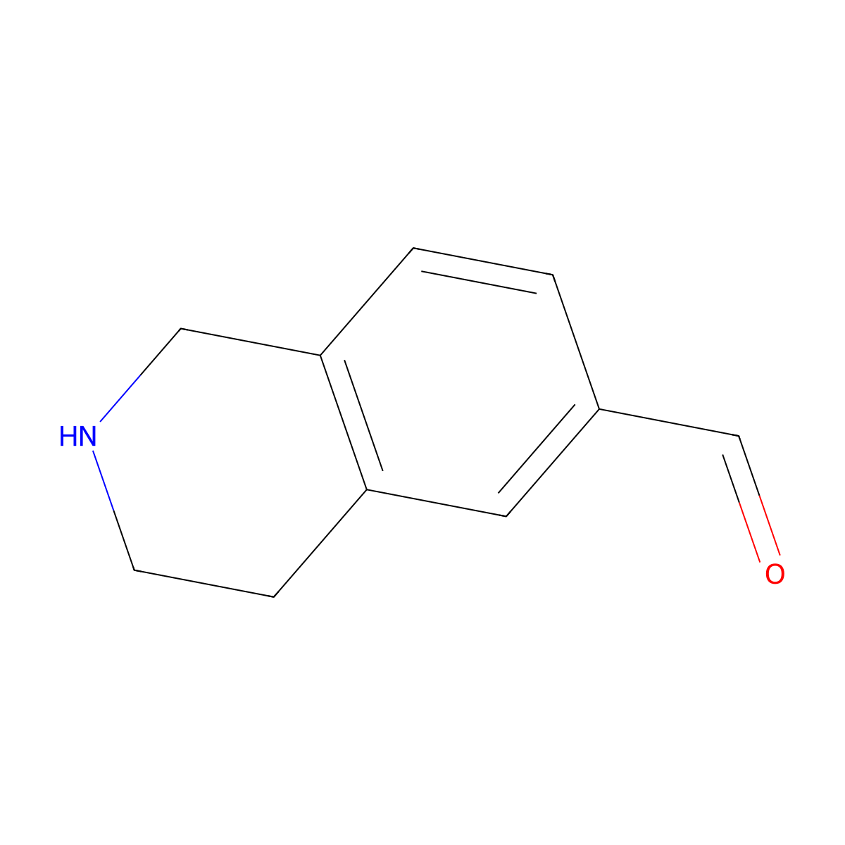 1,2,3,4-Tetrahydroisoquinoline-6-carbaldehyde molecular structure, CAS 1187243-83-9