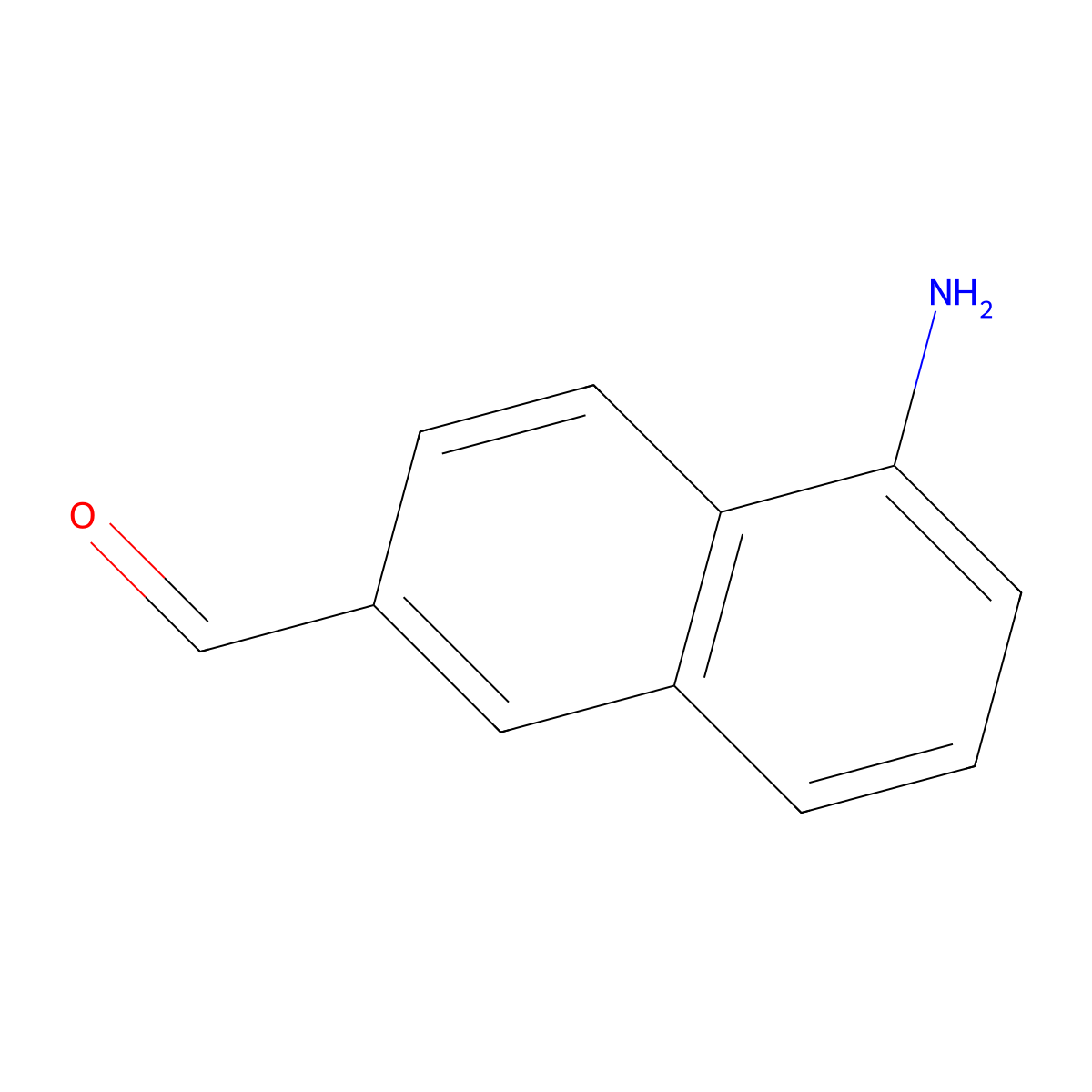 1-Aminonaphthalene-6-carboxaldehyde molecular structure, CAS 1187244-31-0
