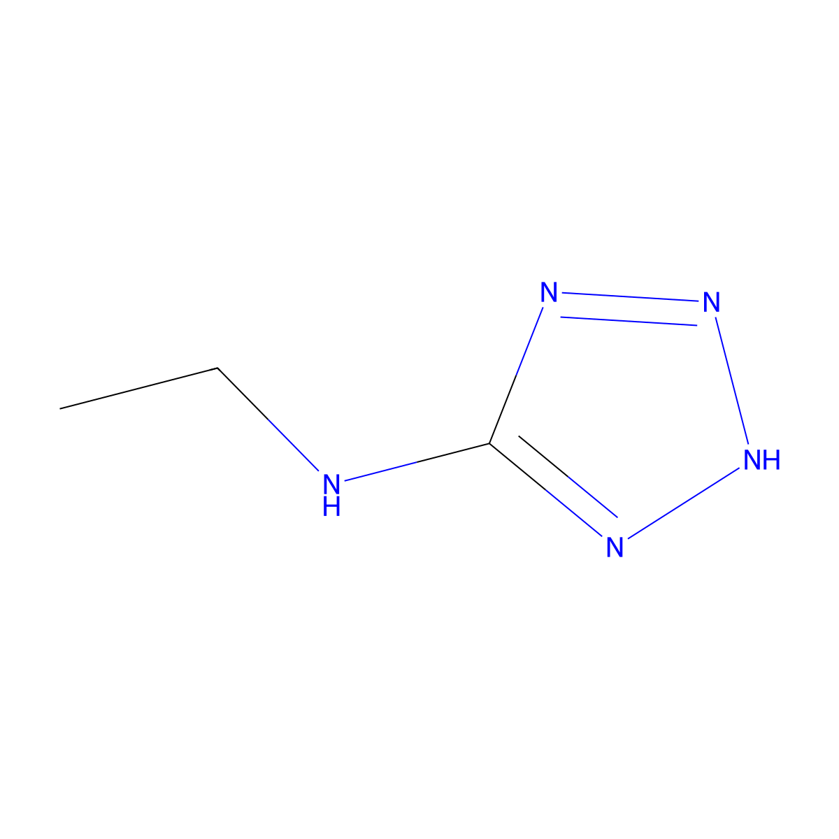 1H-Tetrazol-5-amine, N-ethyl- molecular structure, CAS 118725-48-7
