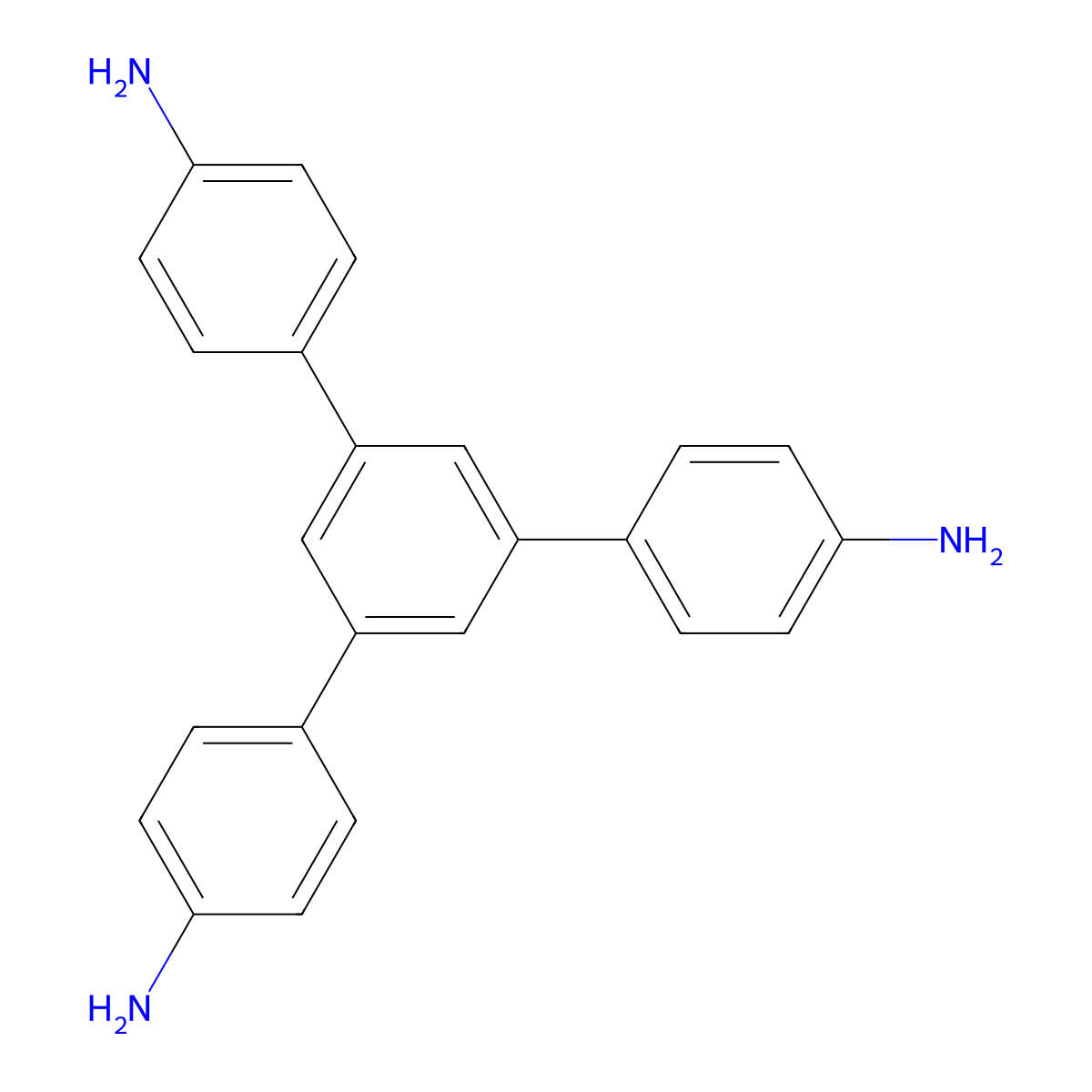 1,3,5-Tri(4-aminophenyl)benzene molecular structure, CAS 118727-34-7