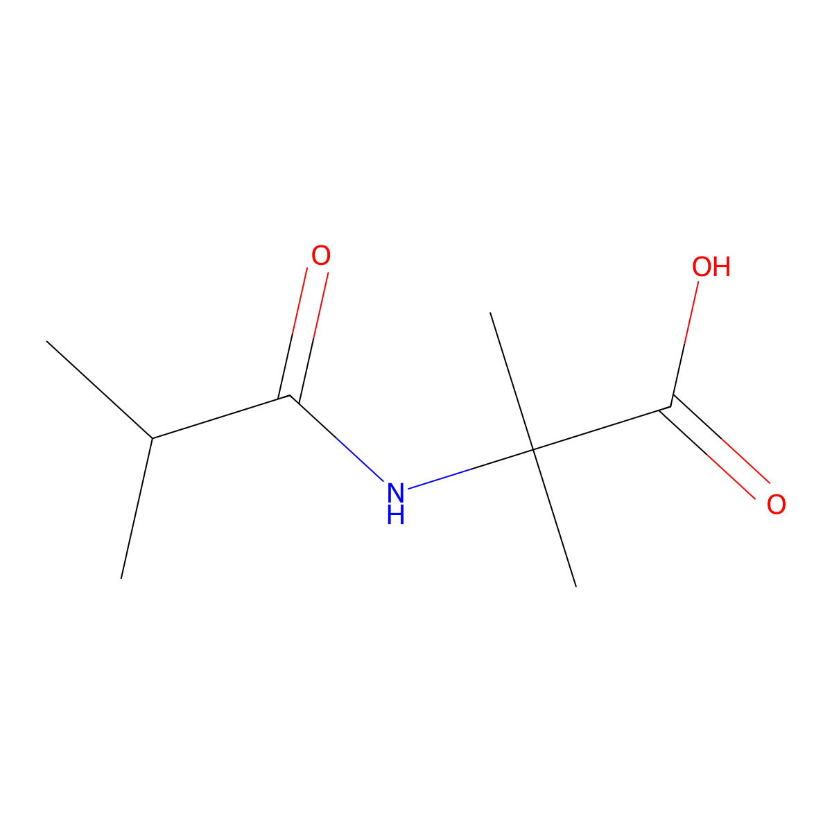 N-Isobutyryl-2-methylalanine molecular structure, CAS 118728-63-5