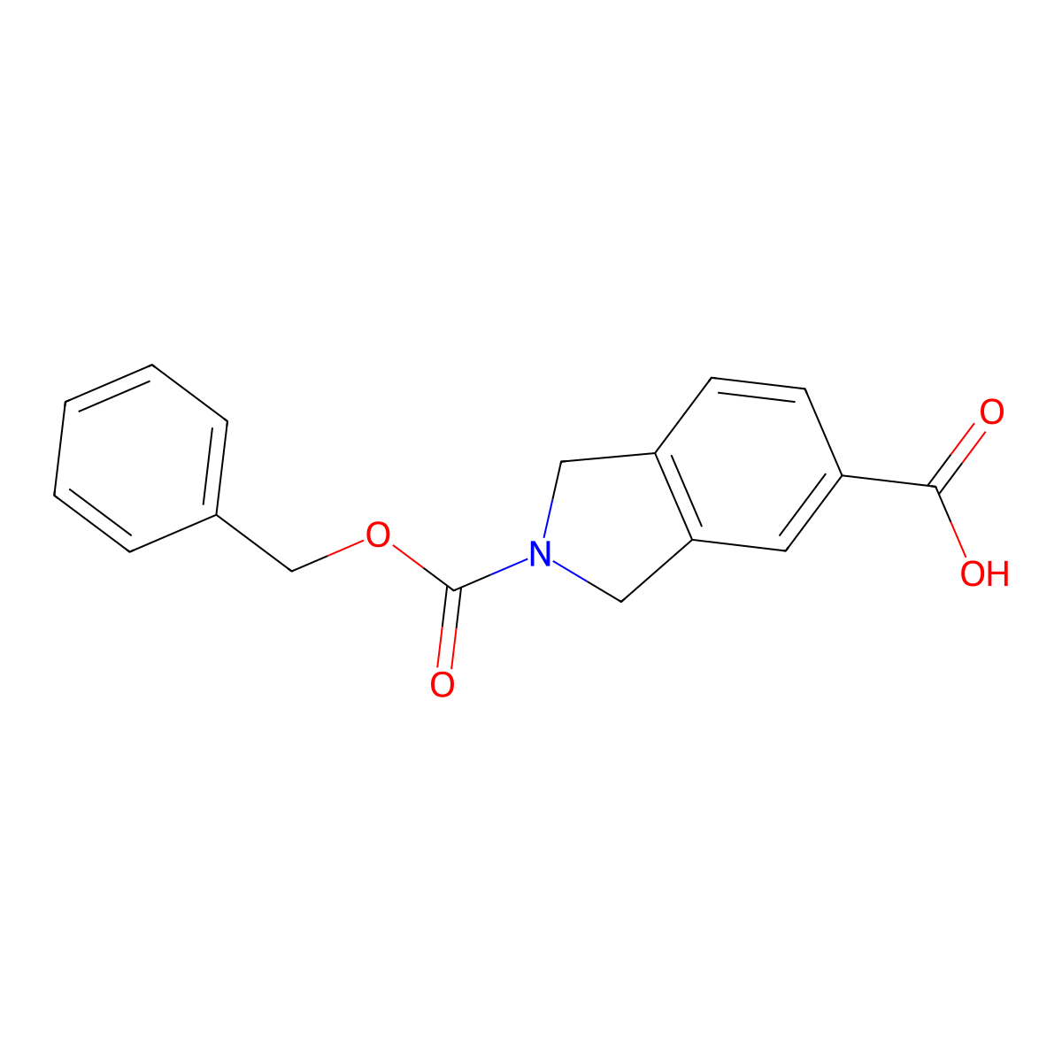 1,3-Dihydro-isoindole-2,5-dicarboxylic acid 2-benzyl ester molecular structure, CAS 1187304-50-2