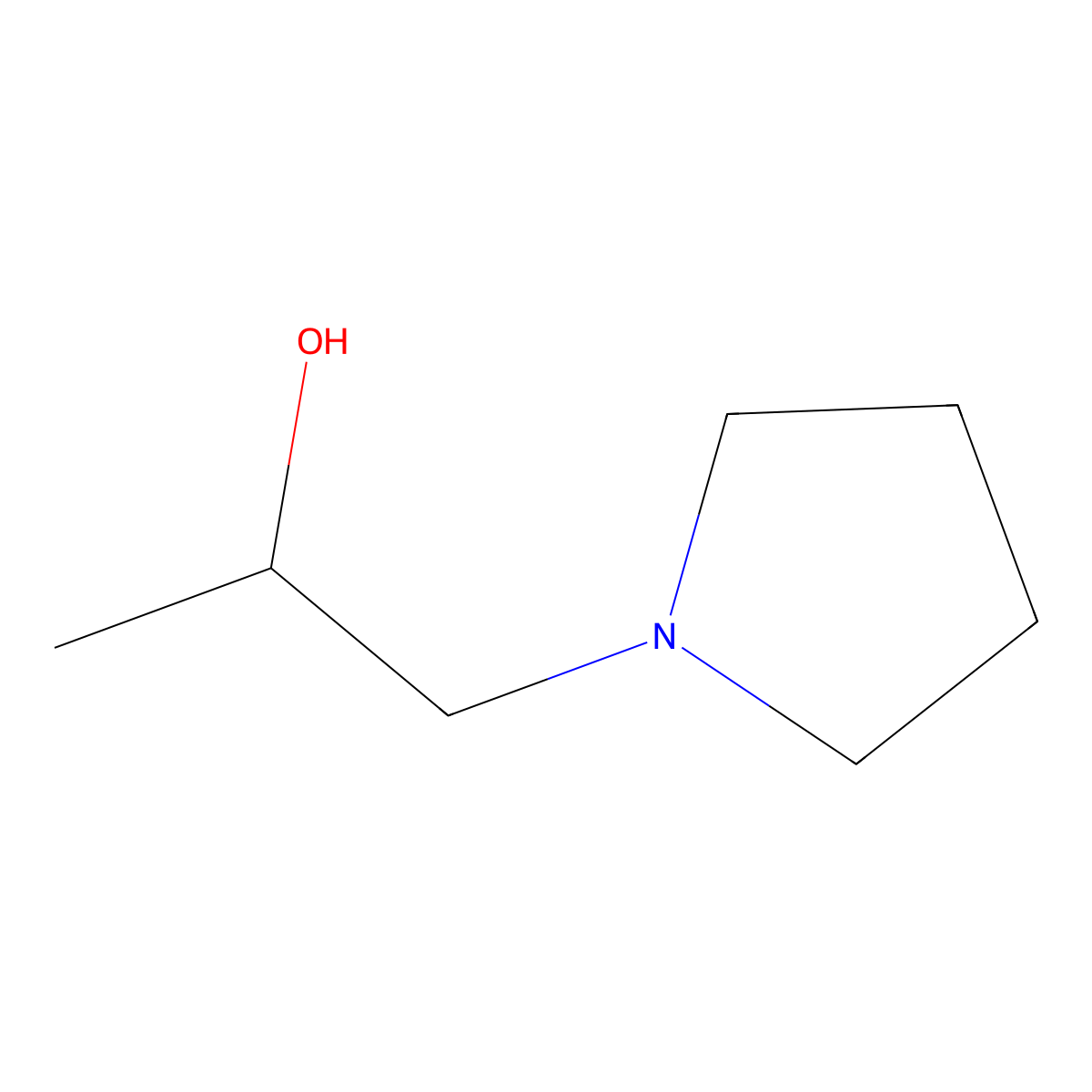 (2S)-1-(pyrrolidin-1-yl)propan-2-ol molecular structure, CAS 1187307-97-6