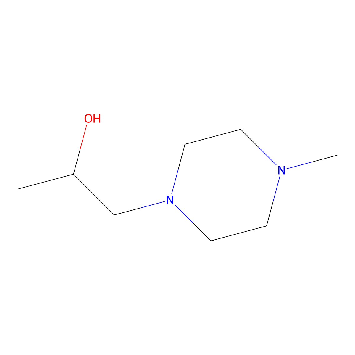(alphaS)-alpha,4-Dimethyl-1-piperazineethanol molecular structure, CAS 1187307-98-7