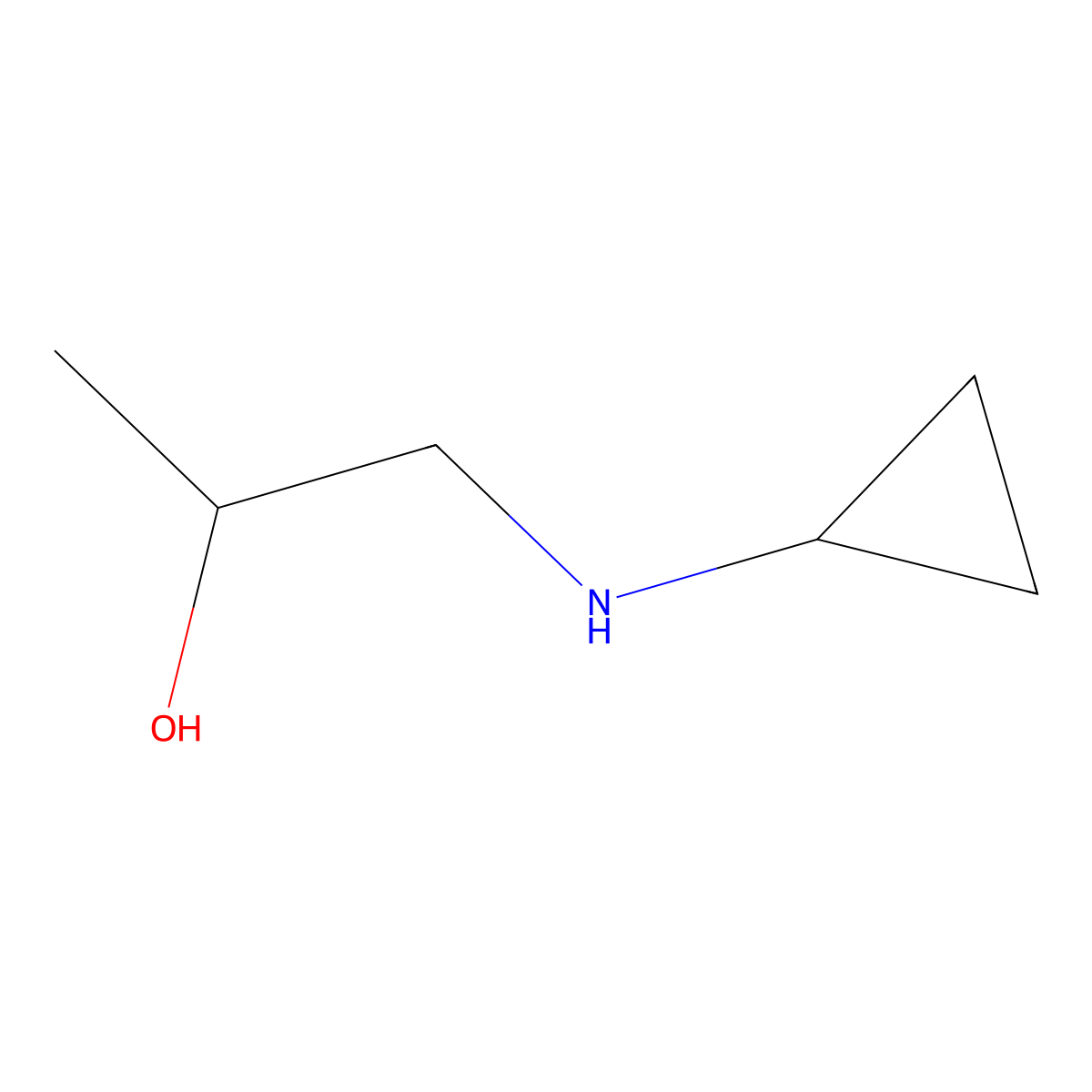 (2S)-1-(cyclopropylamino)propan-2-ol molecular structure, CAS 1187307-99-8