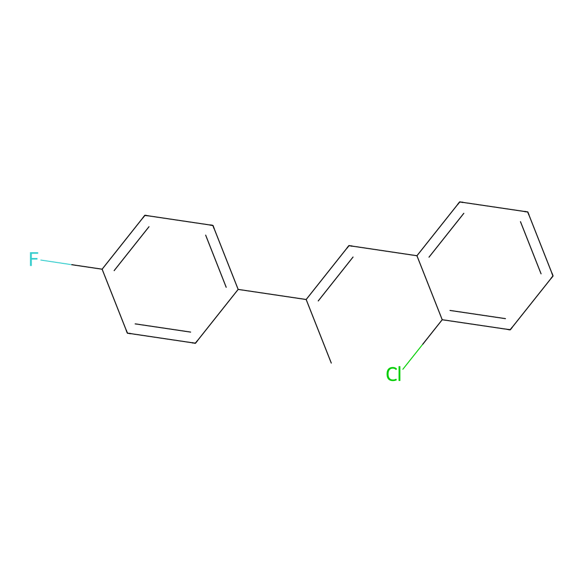 1-Chloro-2-[2-(4-fluorophenyl)prop-1-enyl]benzene molecular structure, CAS 1187311-54-1