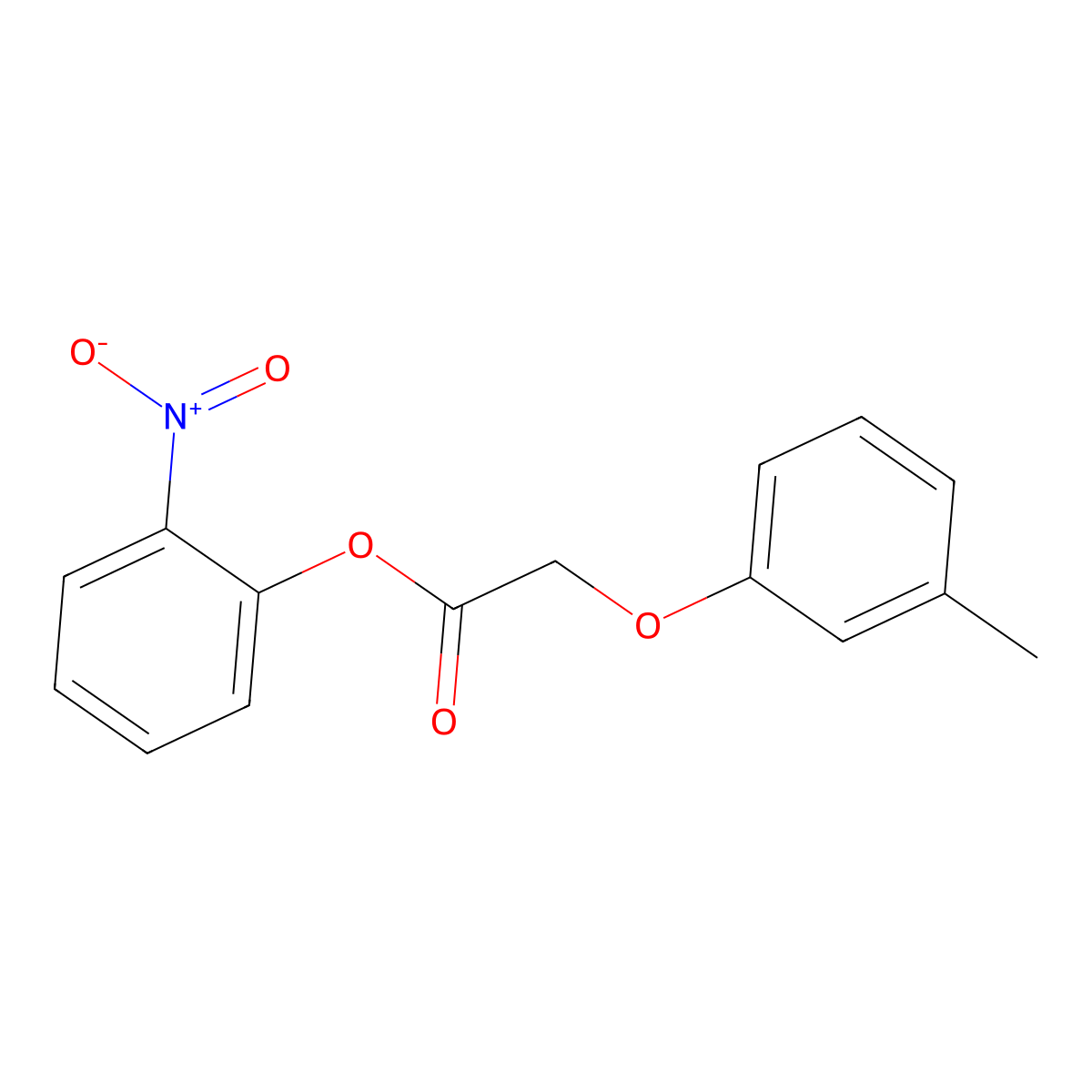 2-Nitrophenyl (3-methylphenoxy)acetate molecular structure, CAS 118734-19-3