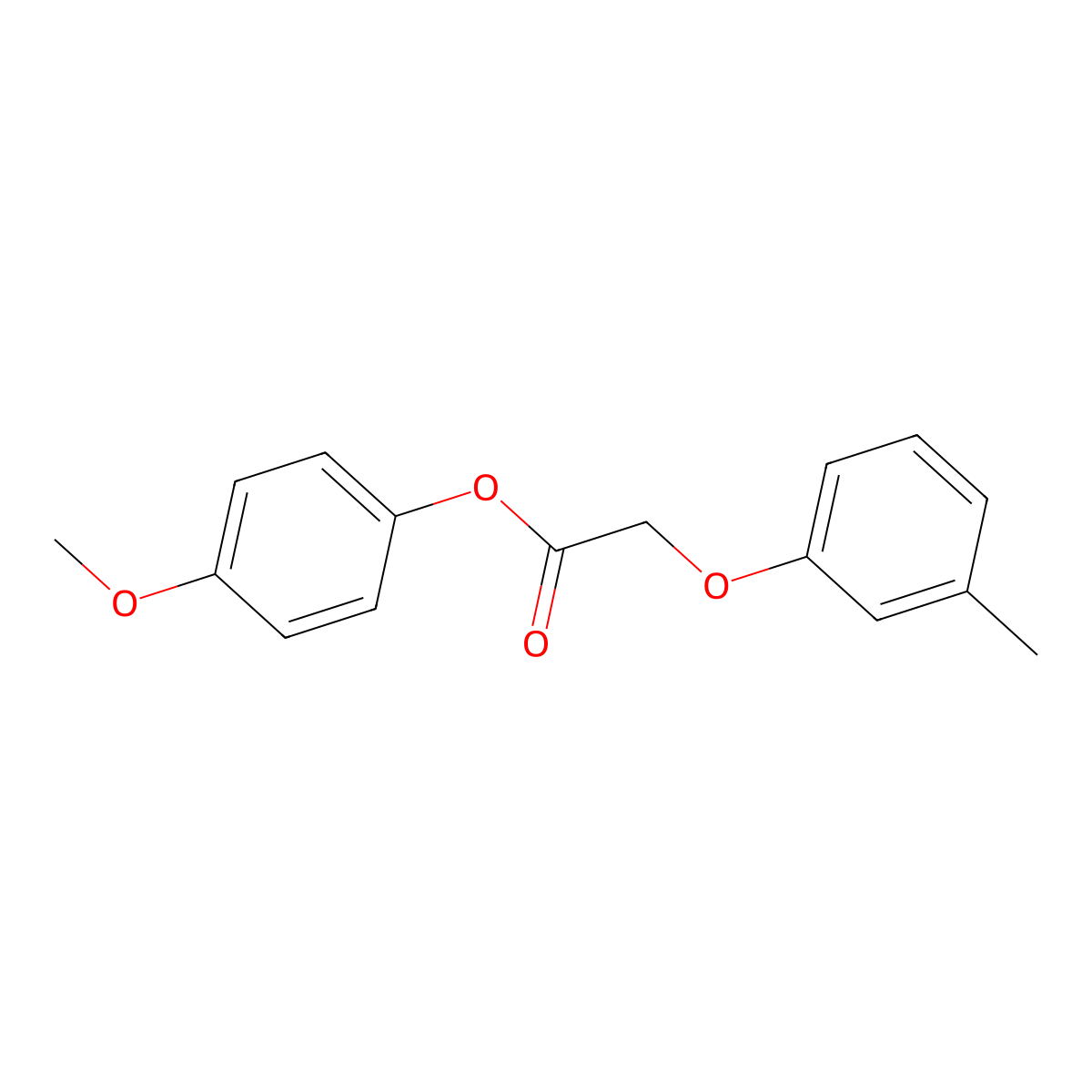 4-Methoxyphenyl (3-methylphenoxy)acetate molecular structure, CAS 118734-21-7