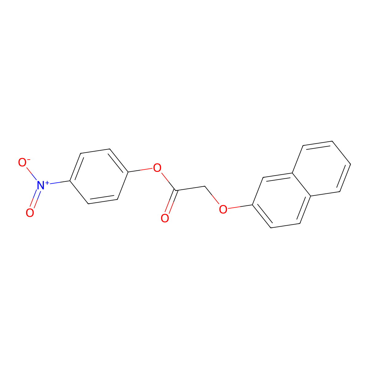 4-Nitrophenyl 2-(naphthalen-2-yloxy)acetate molecular structure, CAS 118734-24-0