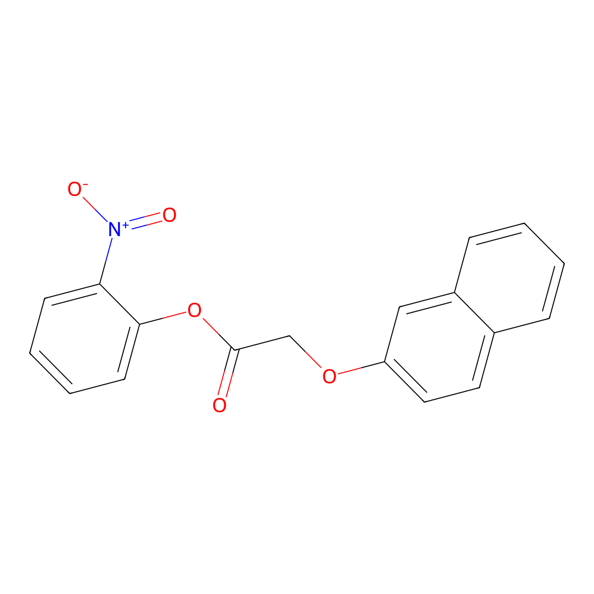 2-Nitrophenyl (2-naphthyloxy)acetate molecular structure, CAS 118734-25-1