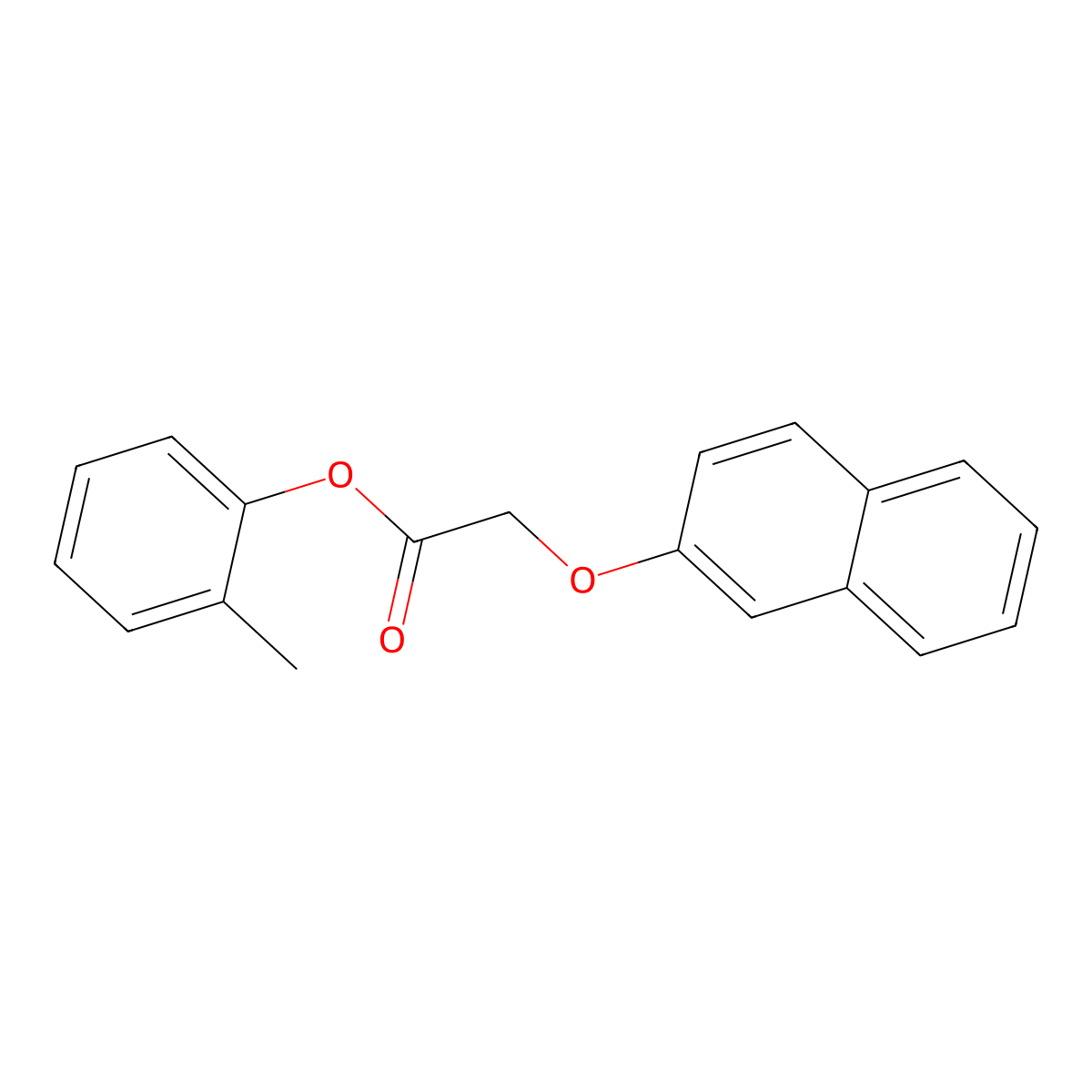 2-Methylphenyl (2-naphthyloxy)acetate molecular structure, CAS 118734-26-2