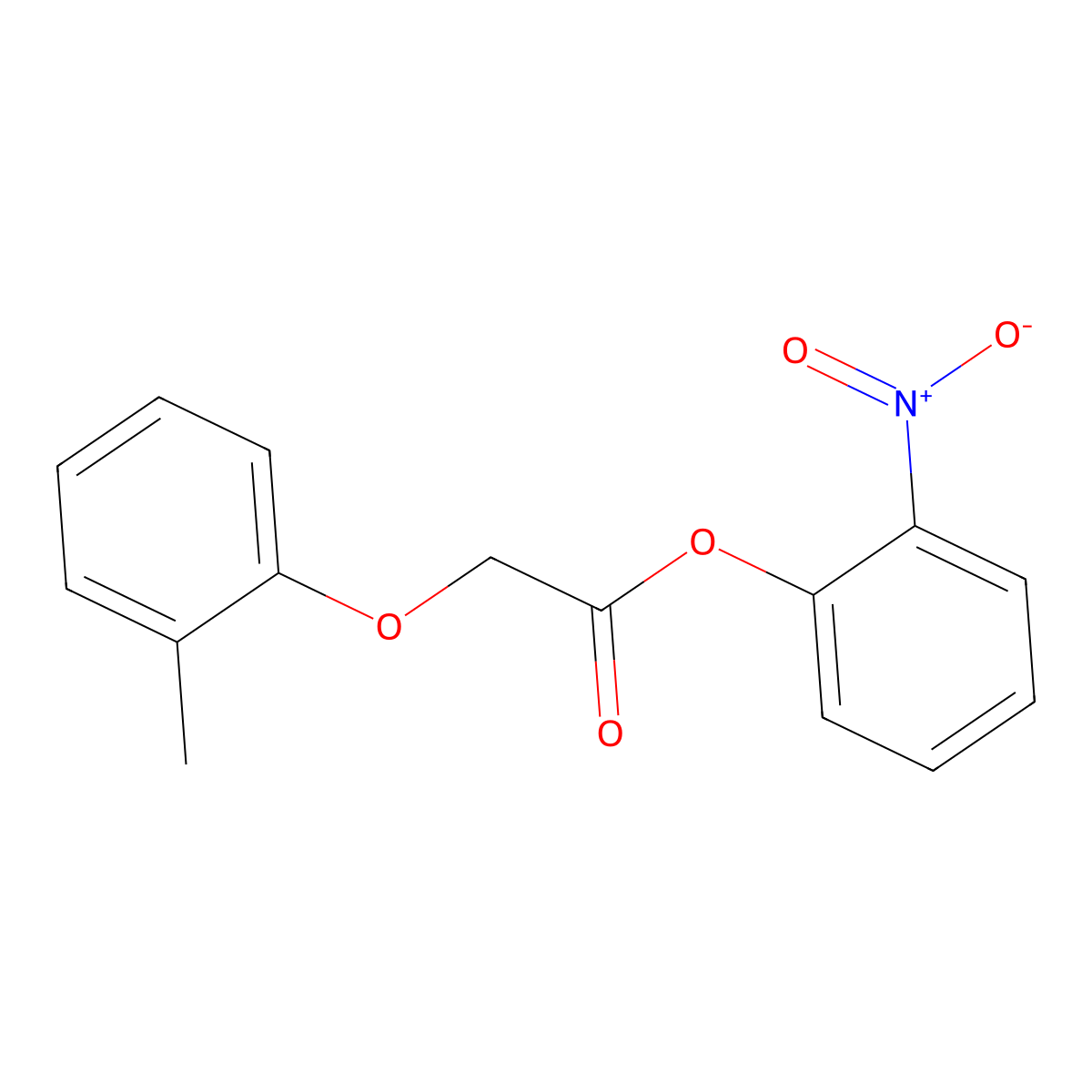 2-Nitrophenyl (2-methylphenoxy)acetate molecular structure, CAS 118734-37-5