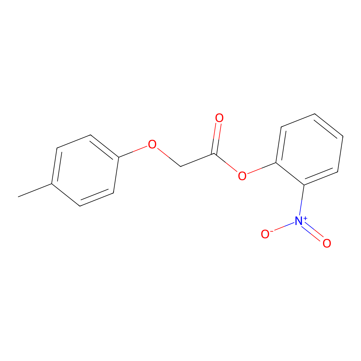 2-Nitrophenyl (4-methylphenoxy)acetate molecular structure, CAS 118734-45-5