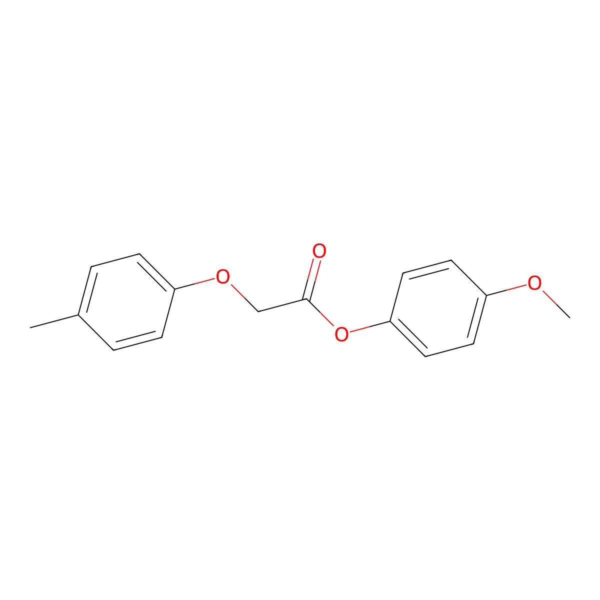 4-Methoxyphenyl (4-methylphenoxy)acetate molecular structure, CAS 118734-46-6