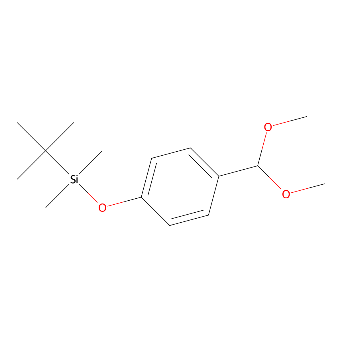 tert-Butyl(4-(dimethoxymethyl)phenoxy)dimethylsilane molecular structure, CAS 118736-04-2