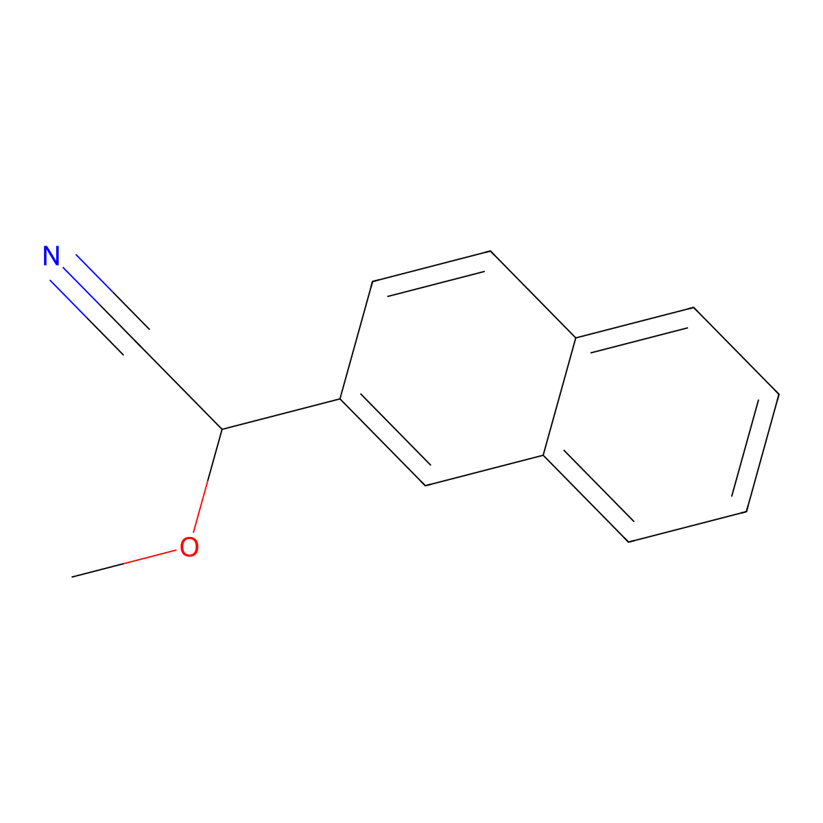 2-Methoxy-2-(2-naphthyl)acetonitrile molecular structure, CAS 118736-08-6