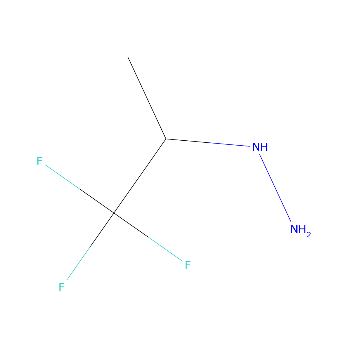 1-(1,1,1-Trifluoropropan-2-YL)hydrazine molecular structure, CAS 118737-68-1