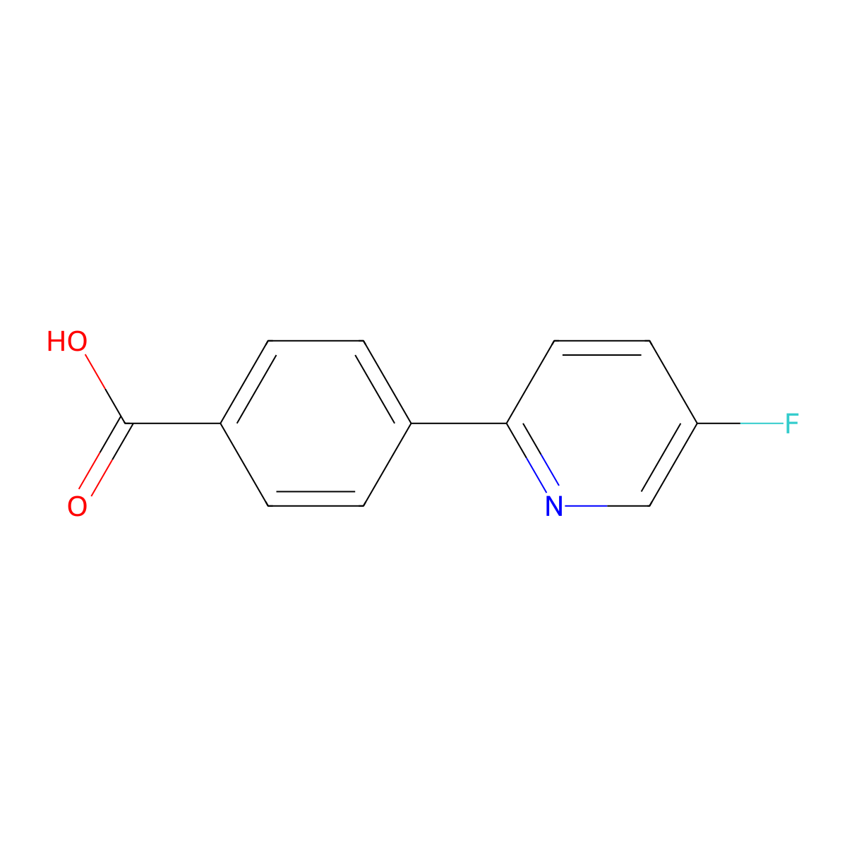 4-(5-Fluoropyridin-2-yl)benzoic acid molecular structure, CAS 1187383-84-1