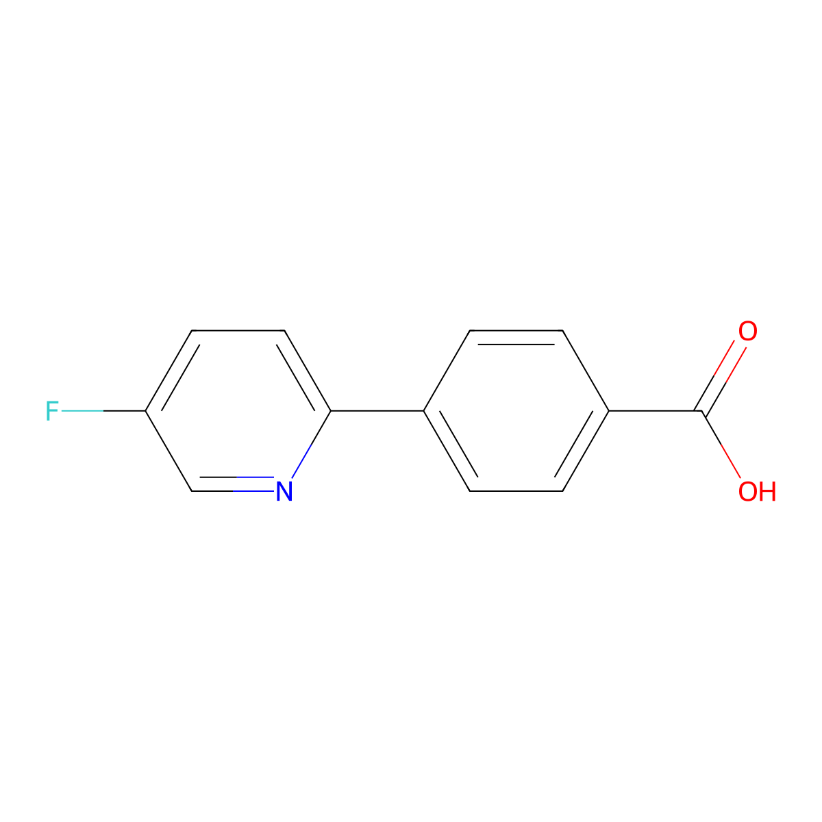 4-(5-Fluoropyridin-2-yl)benzoic acid molecular structure, CAS 1187383-84-1