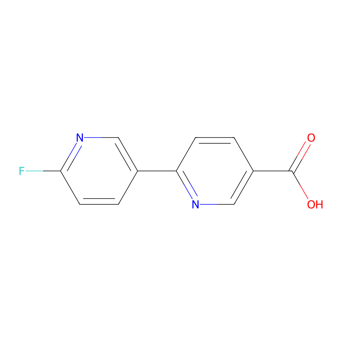 6'-Fluoro-[2,3'-bipyridine]-5-carboxylic acid molecular structure, CAS 1187383-92-1