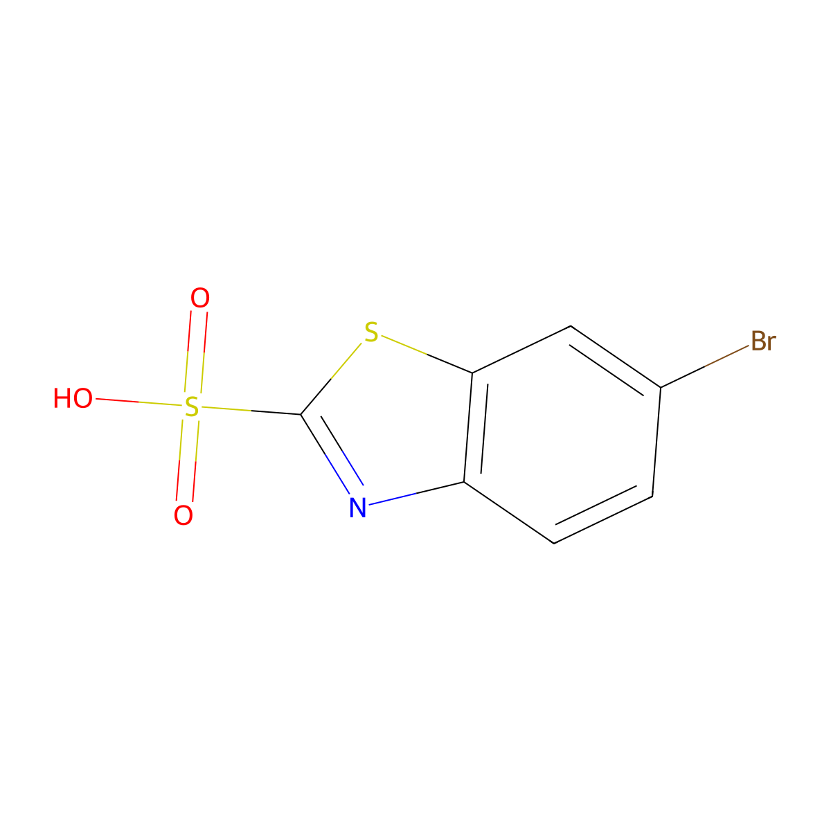6-Bromobenzothiazole-2-sulfonic acid molecular structure, CAS 1187385-68-7