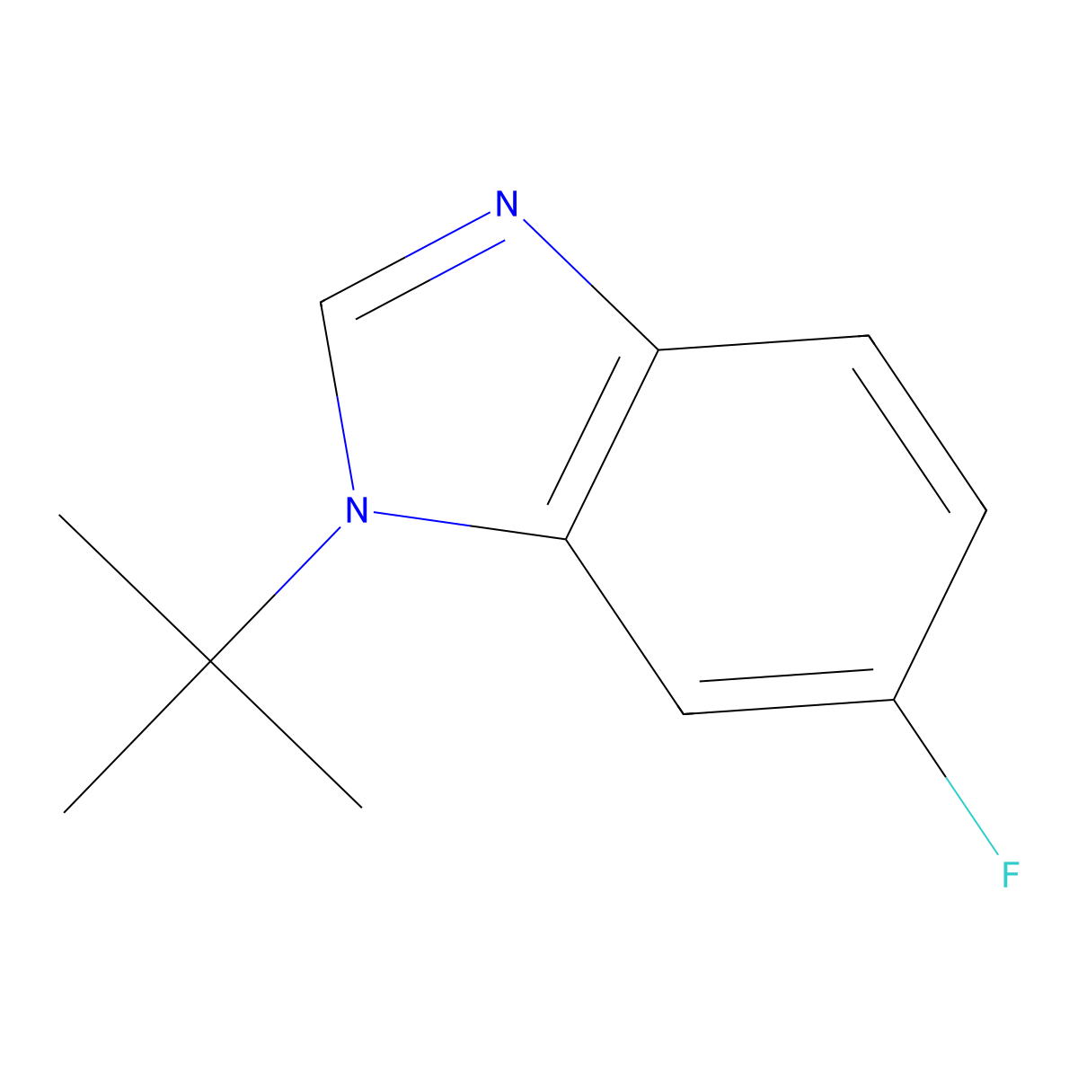 1-T-Butyl-6-fluorobenzoimidazole molecular structure, CAS 1187385-71-2