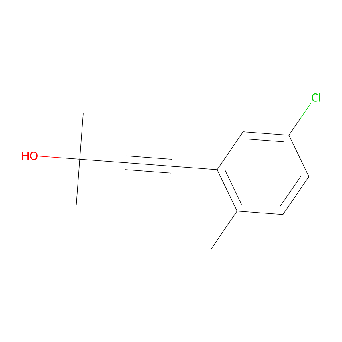 4-(5-Chloro-2-methylphenyl)-2-methylbut-3-YN-2-OL molecular structure, CAS 1187385-73-4