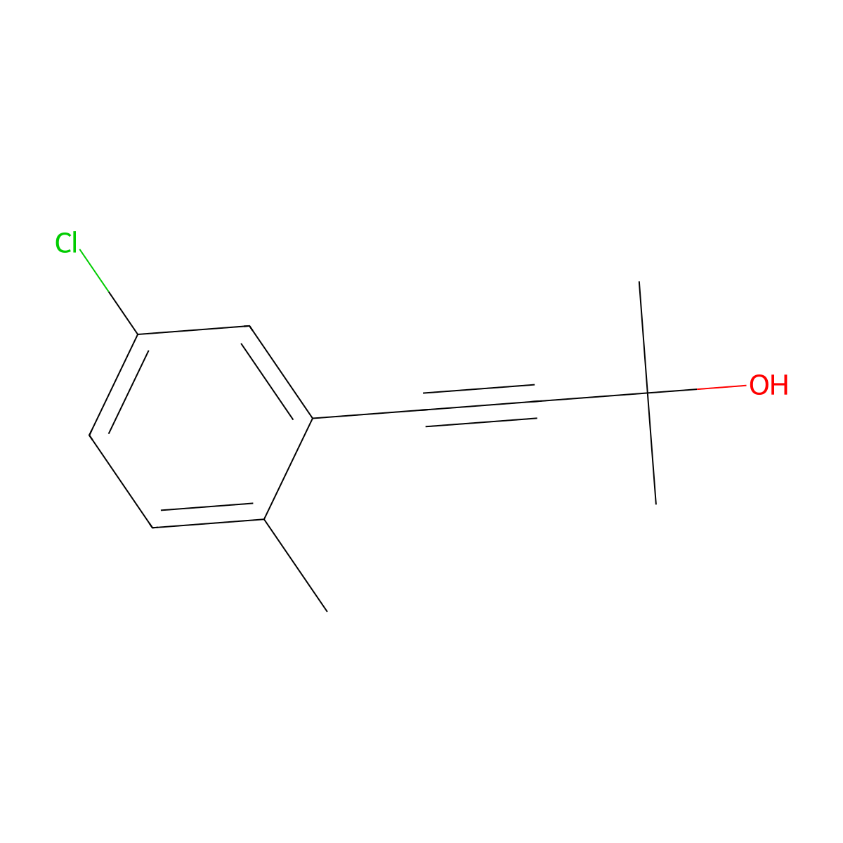 4-(5-Chloro-2-methylphenyl)-2-methylbut-3-YN-2-OL molecular structure, CAS 1187385-73-4
