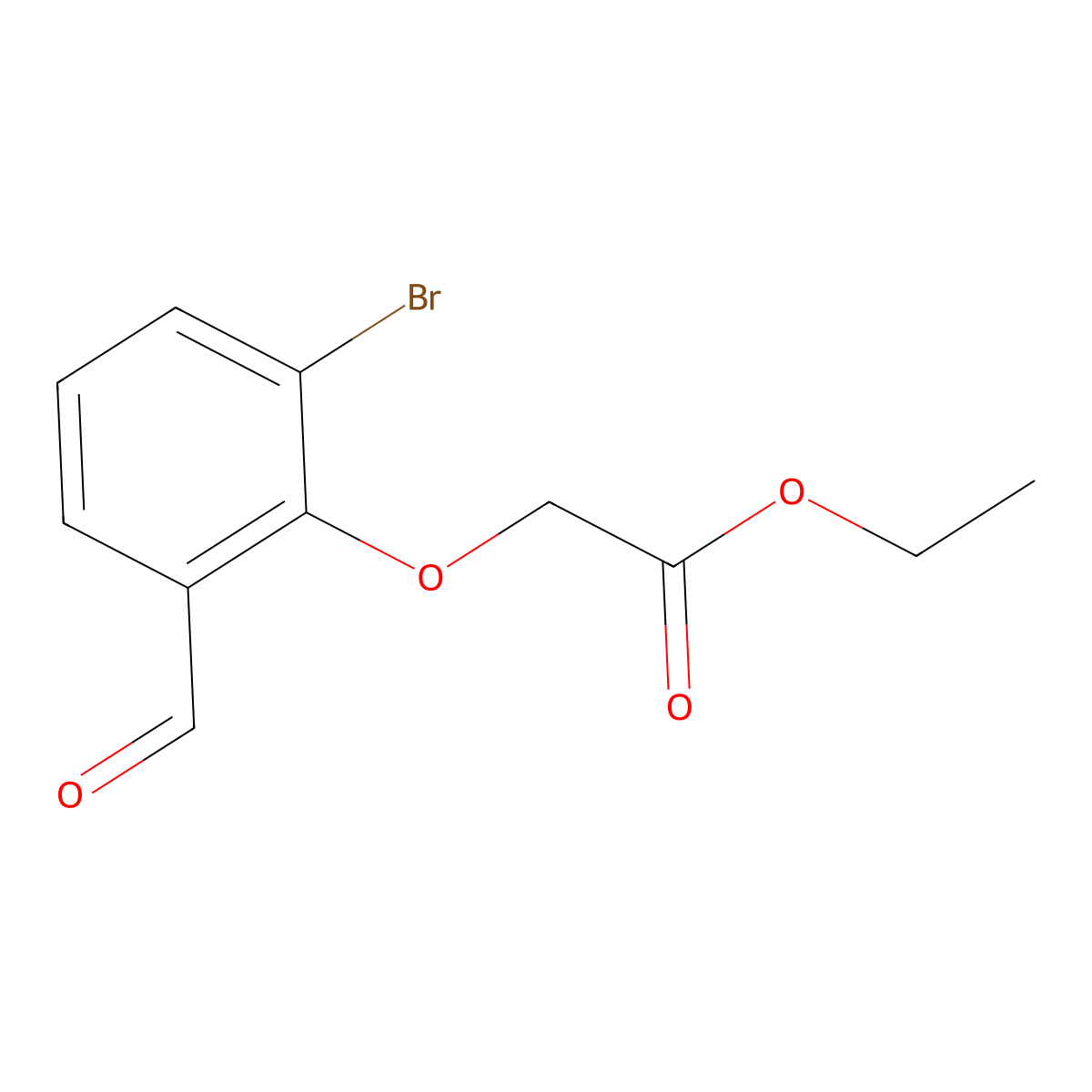Ethyl 2-(2-bromo-6-formylphenoxy)acetate molecular structure, CAS 1187385-79-0