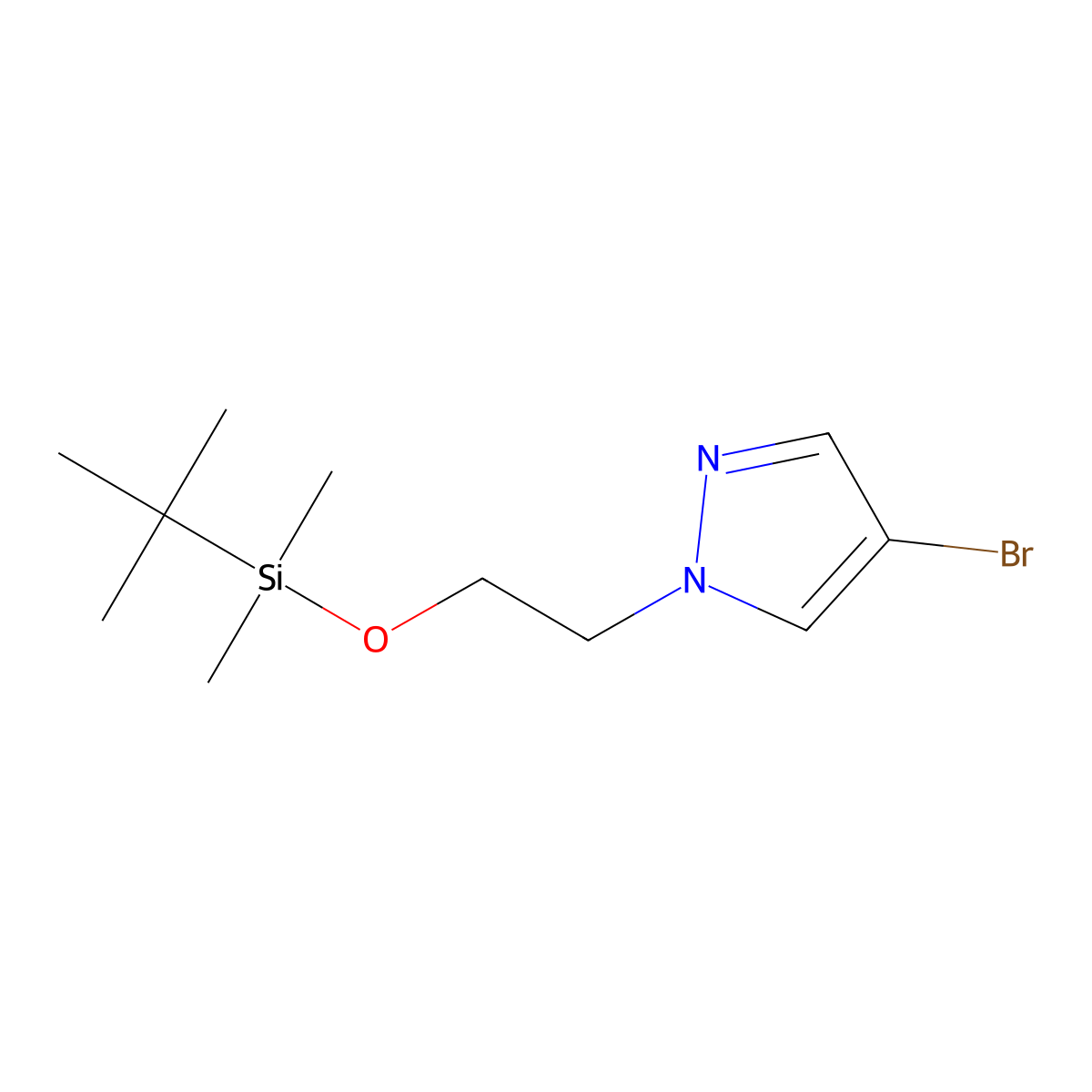 4-Bromo-1-(2-(T-butyldimethylsilyloxy)ethyl)pyrazole molecular structure, CAS 1187385-84-7