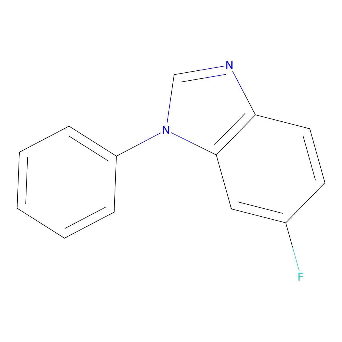 6-Fluoro-1-phenylbenzoimidazole molecular structure, CAS 1187385-88-1