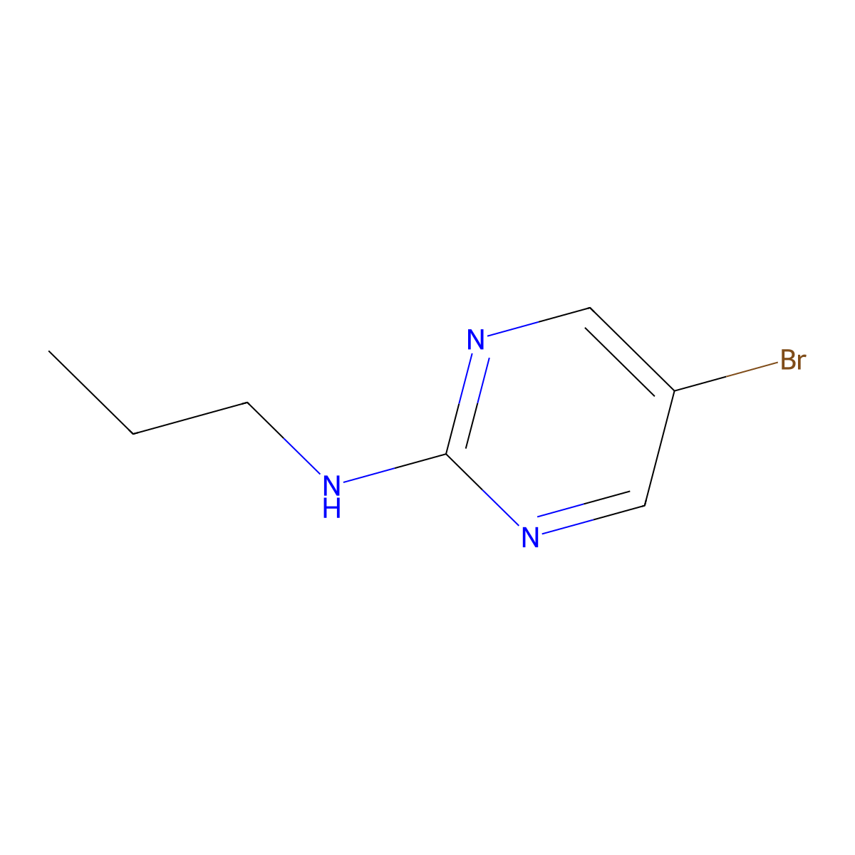 5-Bromo-N-propylpyrimidin-2-amine molecular structure, CAS 1187385-92-7