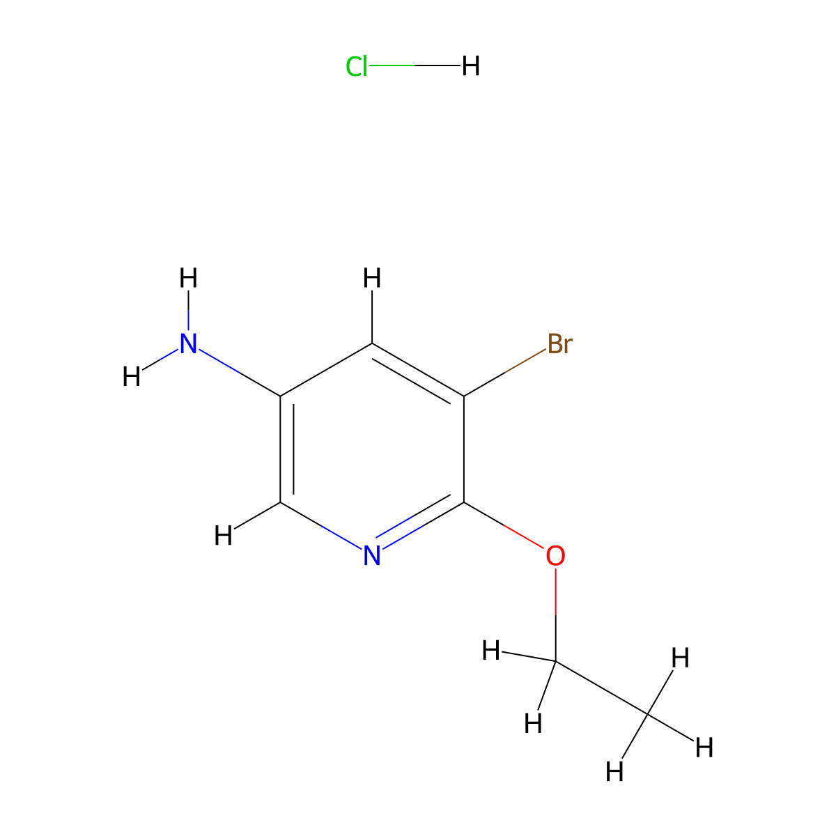 5-Bromo-6-ethoxypyridin-3-amine hydrochloride molecular structure, CAS 1187386-05-5
