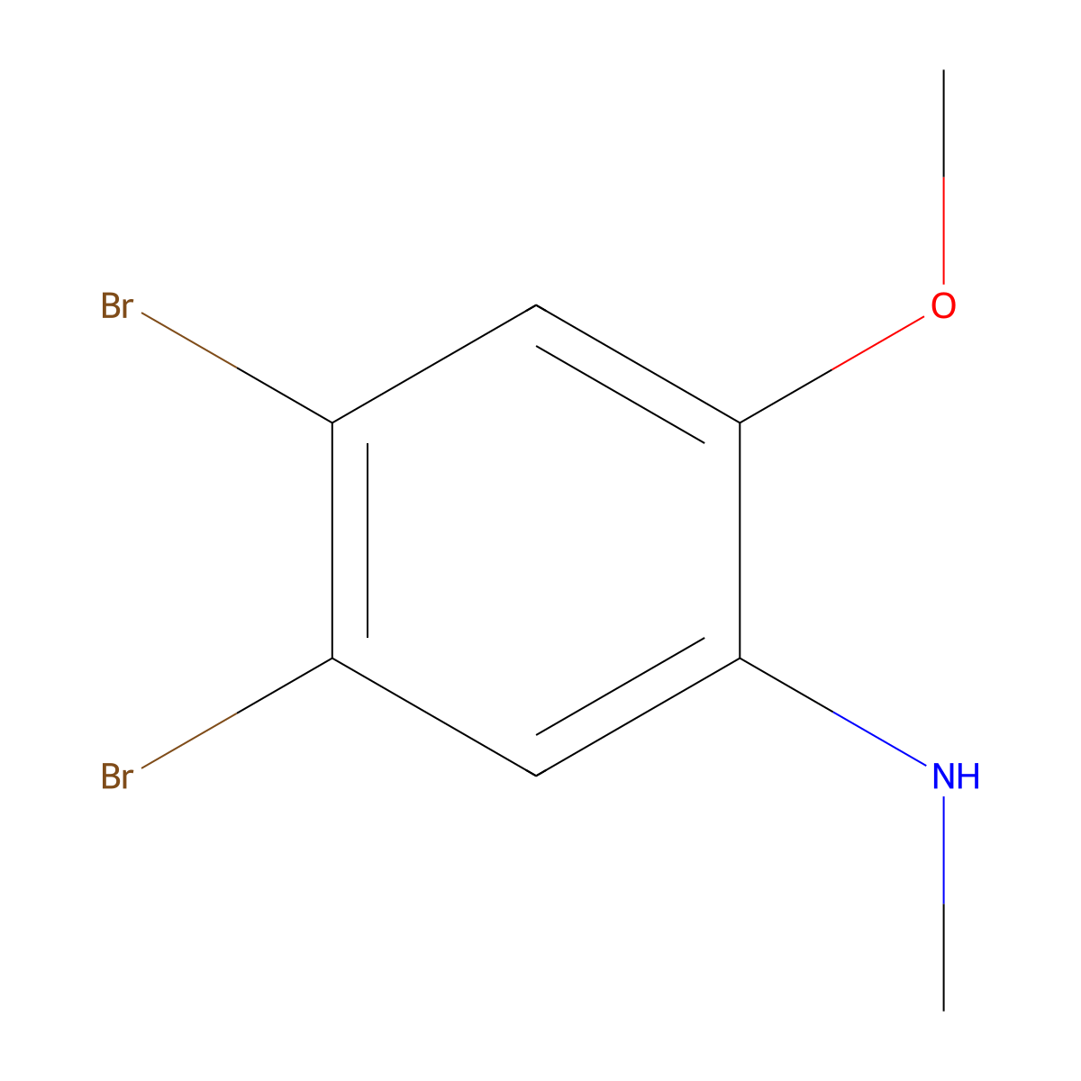 4,5-Dibromo-2-methoxy-N-methylaniline molecular structure, CAS 1187386-09-9