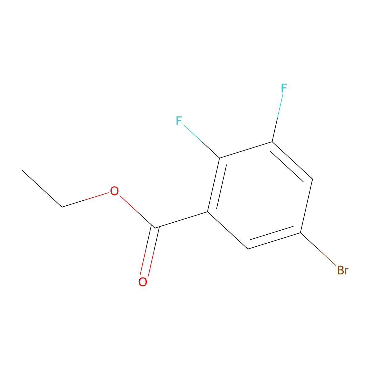 Ethyl 5-bromo-2,3-difluorobenzoate molecular structure, CAS 1187386-10-2