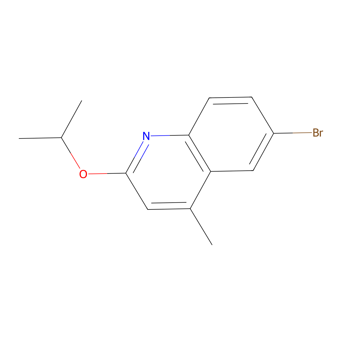 6-Bromo-2-isopropoxy-4-methylquinoline molecular structure, CAS 1187386-11-3