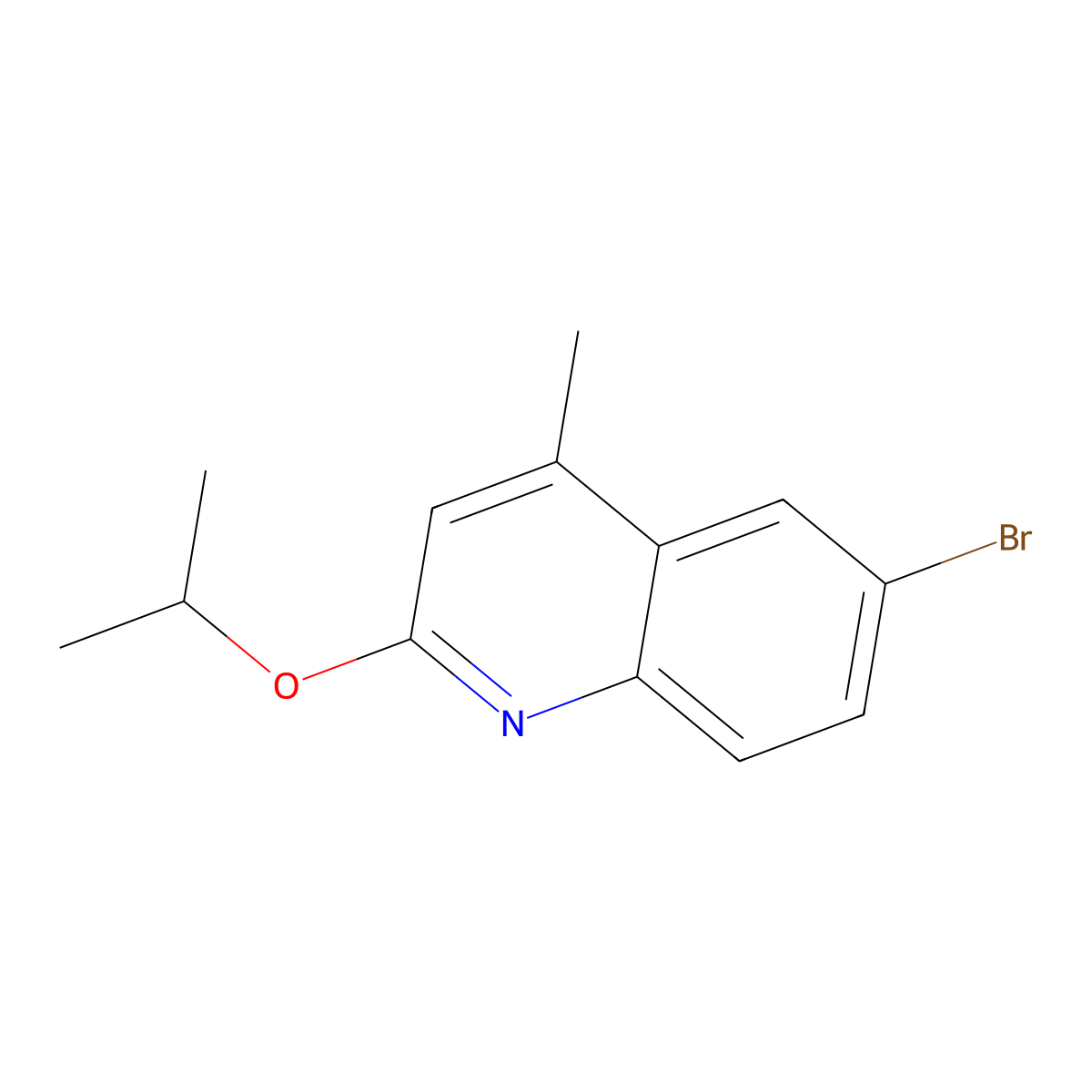 6-Bromo-2-isopropoxy-4-methylquinoline molecular structure, CAS 1187386-11-3