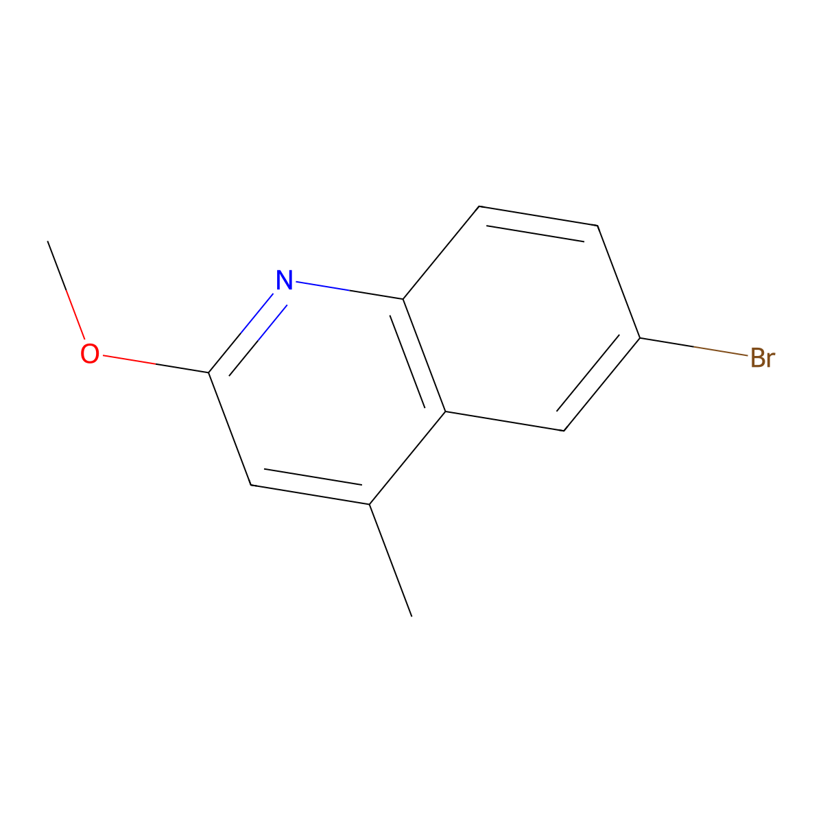 6-Bromo-2-methoxy-4-methylquinoline molecular structure, CAS 1187386-12-4