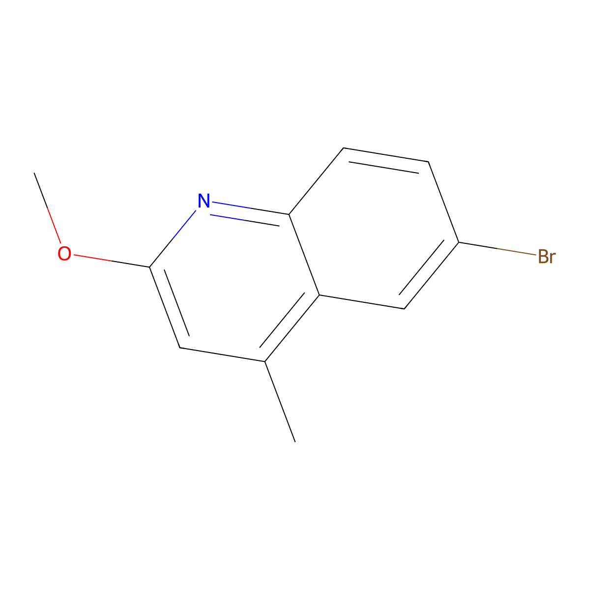 6-Bromo-2-methoxy-4-methylquinoline molecular structure, CAS 1187386-12-4