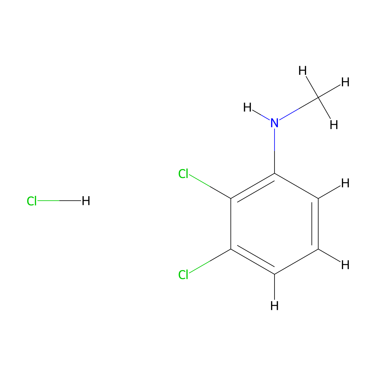 2,3-dichloro-N-methylaniline hydrochloride molecular structure, CAS 1187386-16-8