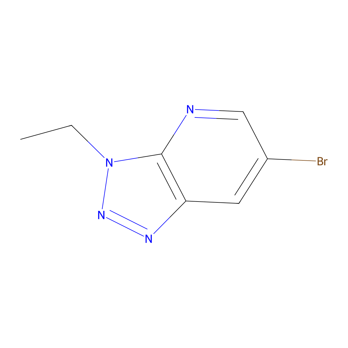6-Bromo-3-ethyl-3H-[1,2,3]triazolo[4,5-b]pyridine molecular structure, CAS 1187386-21-5
