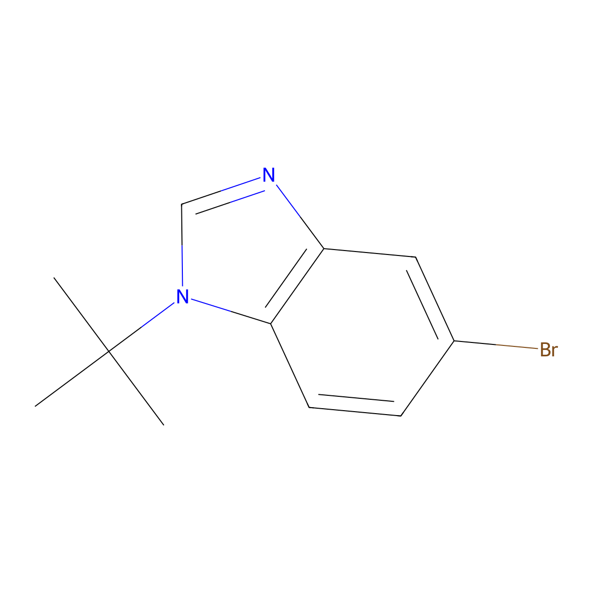 5-Bromo-1-(tert-butyl)-1H-benzo[d]imidazole molecular structure, CAS 1187386-22-6
