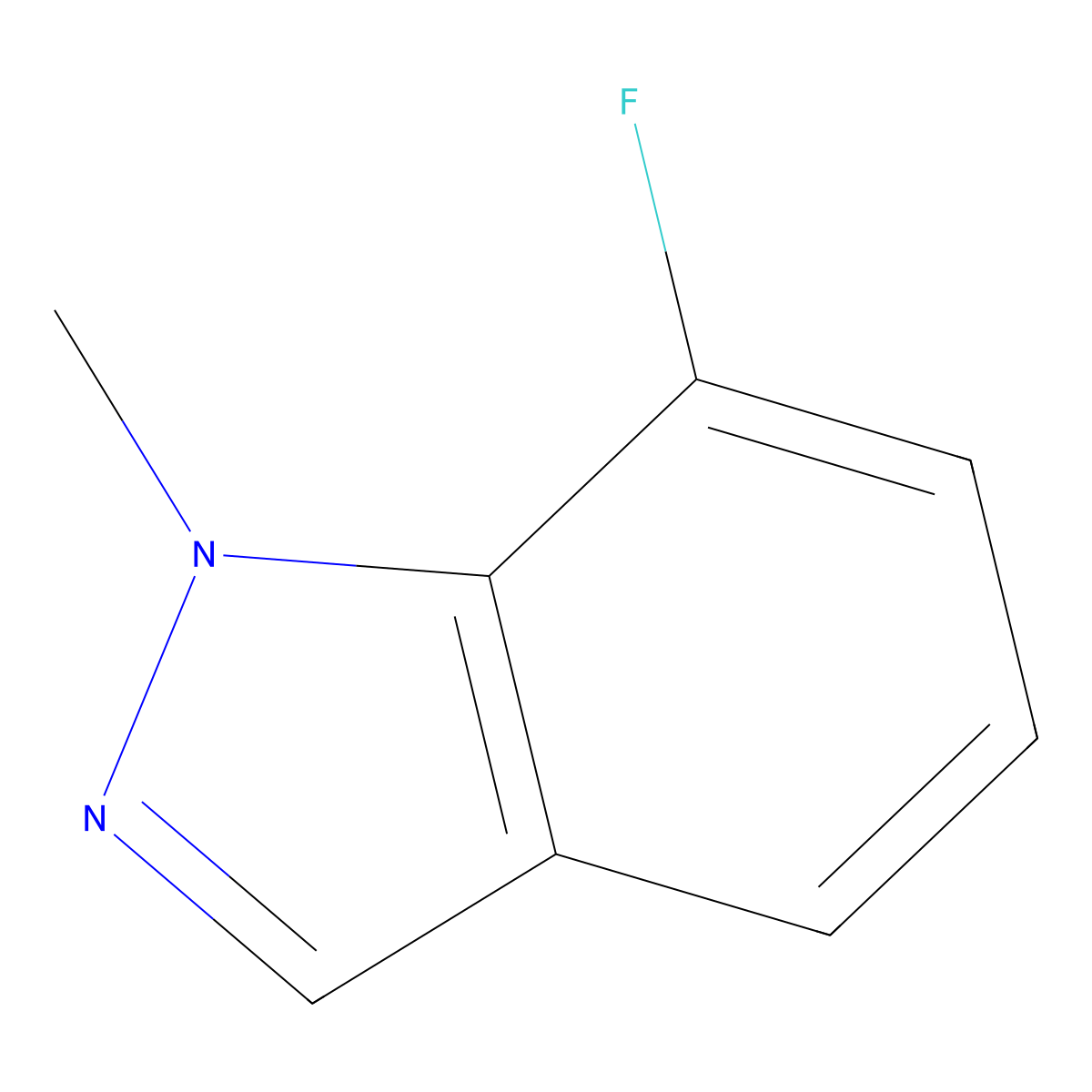 7-Fluoro-1-methyl-1H-indazole molecular structure, CAS 1187386-23-7