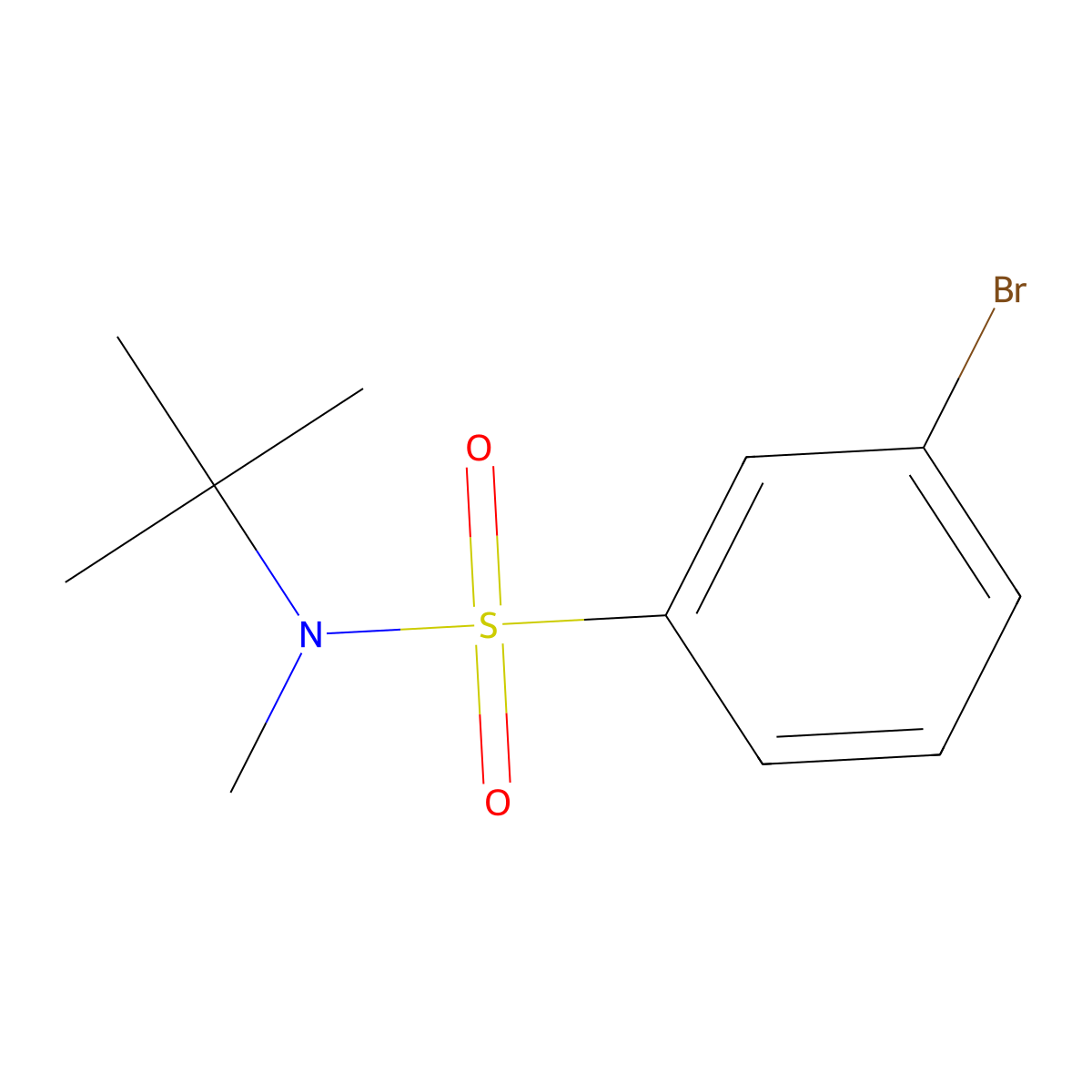 3-Bromo-N-T-butyl-N-methylbenzenesulfonamide molecular structure, CAS 1187386-30-6