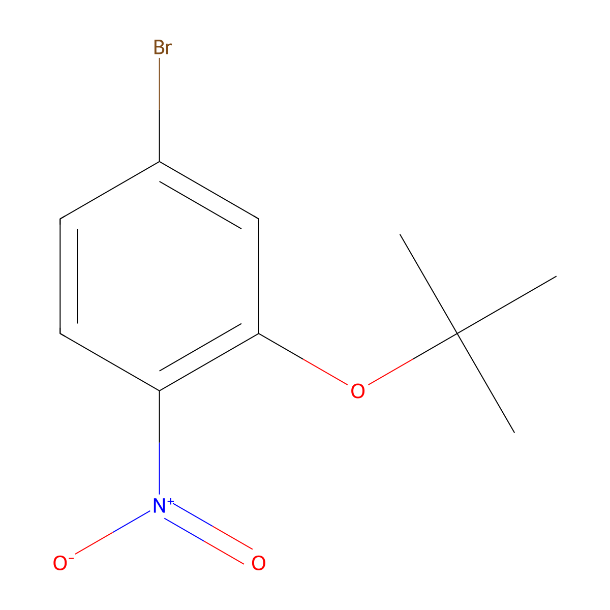 4-Bromo-2-(tert-butoxy)-1-nitrobenzene molecular structure, CAS 1187386-34-0